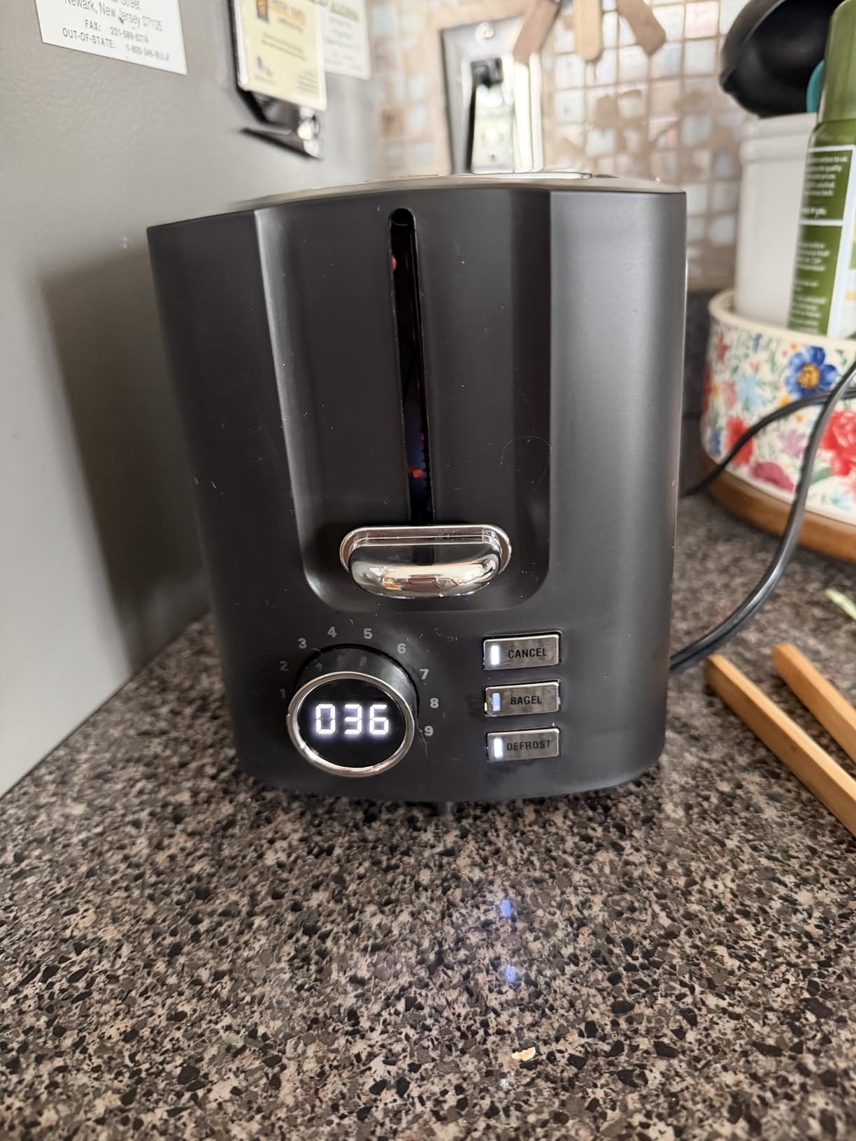 Toaster 2 Slice Wide Slot Toaster with LCD Digital Countdown Timer and Bagel/Defrost/Cancel/Reheat Function customer photo 2