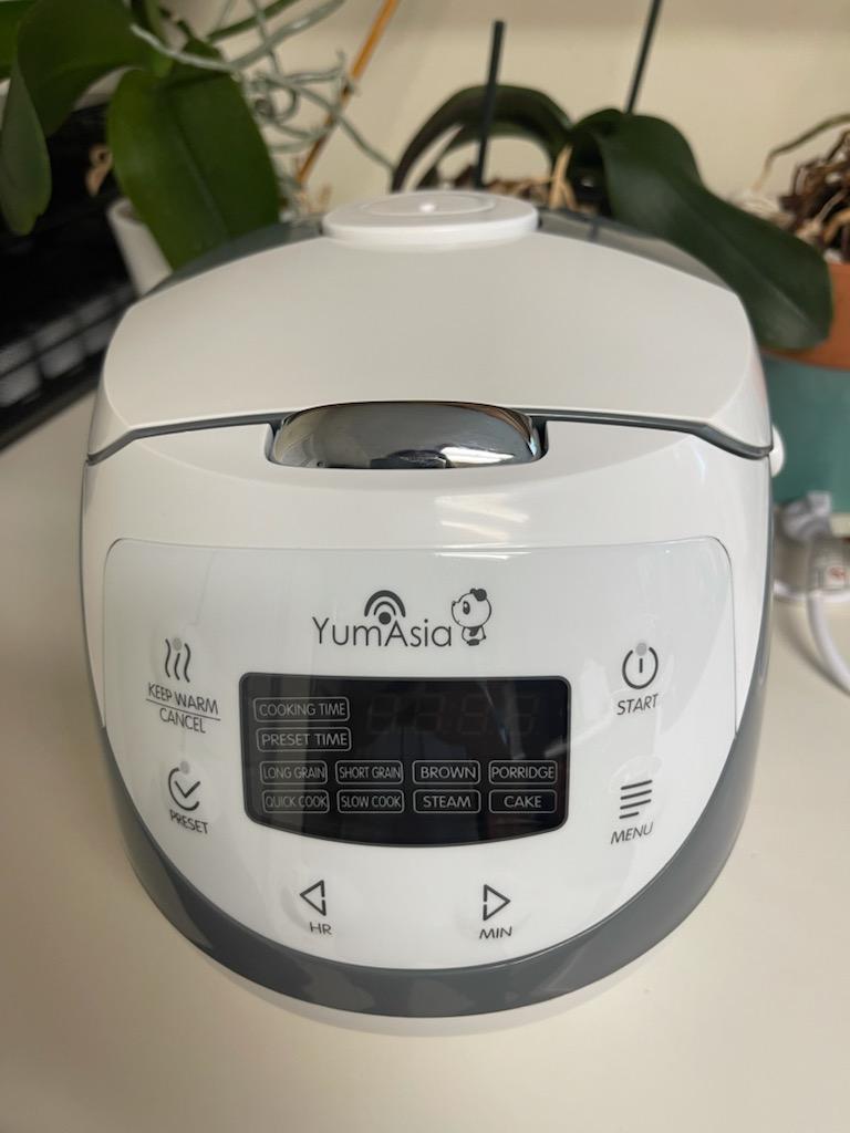 Yum Asia Panda Mini Rice Cooker With Ninja Ceramic Bowl and Advanced Fuzzy Logic (3.5 cup, 0.63 litre) 4 Rice Cooking Functions, 4 Multicooker functions, Digital LED display - 120V customer photo 1
