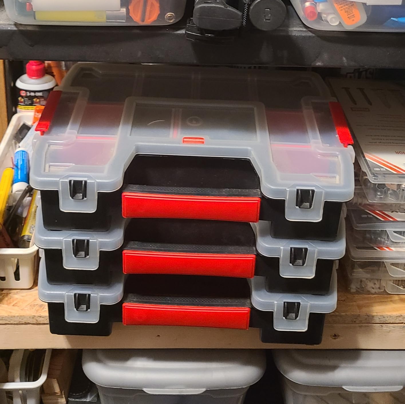 CRAFTSMAN Storage Organizer, Small Parts Organizer, 3-Packs with 10-Compartments, Lid Includes Secure Latch (CMST60964M) customer photo 1