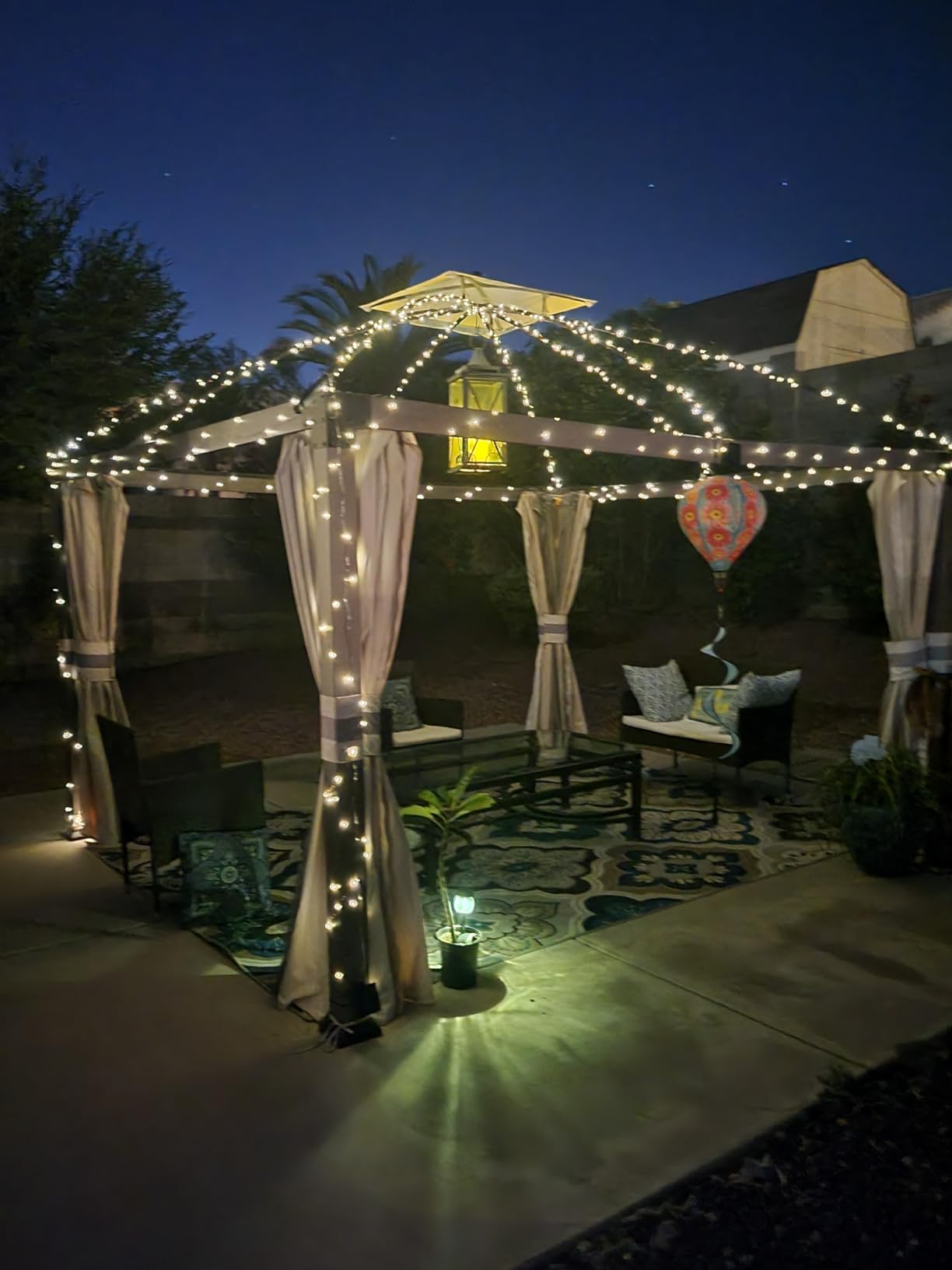 BHCLIGHT Solar String Lights Outdoor, 2 Pack 80 FT 200 LED Fairy Lights customer photo 1