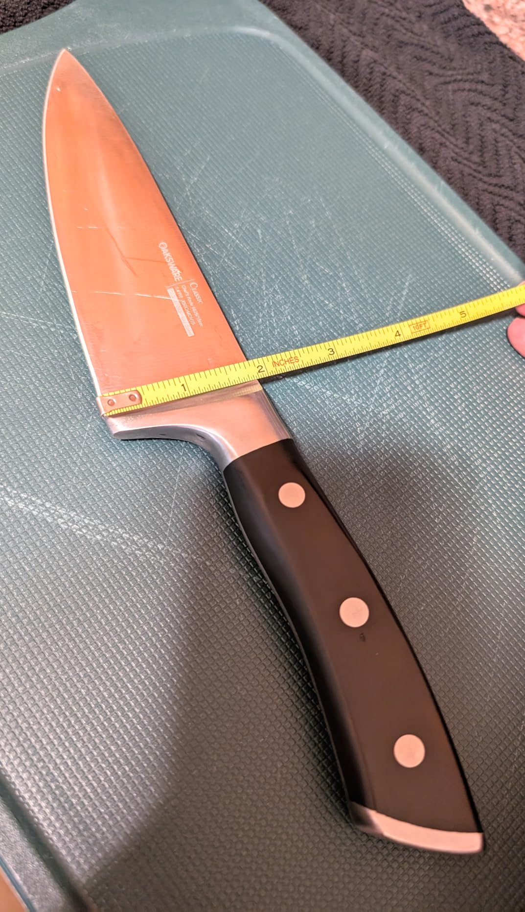 OAKSWARE 8 Inch Chef Knife, German High Carbon Stainless Steel Knife | Ultra Sharp Kitchen Knife, Full Tang Forged Professional Cooking Knife with Ergonomic Handle for Meat, Vegetables and Fruit customer photo 1