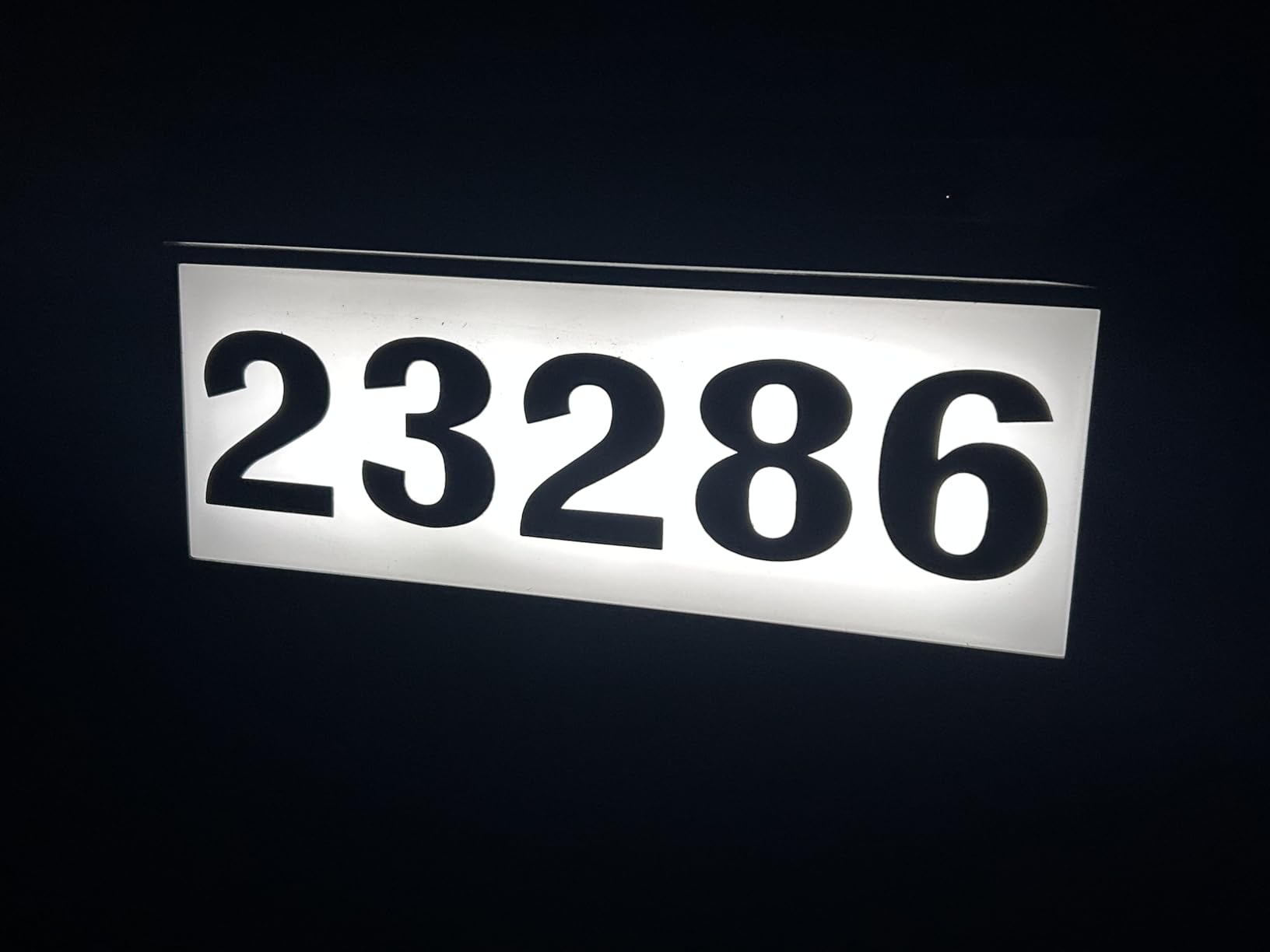 Solar Address Sign, Lighted Address Plaque Outdoor Waterproof, Illuminated Address Numbers, House Numbers for Outside customer photo 1