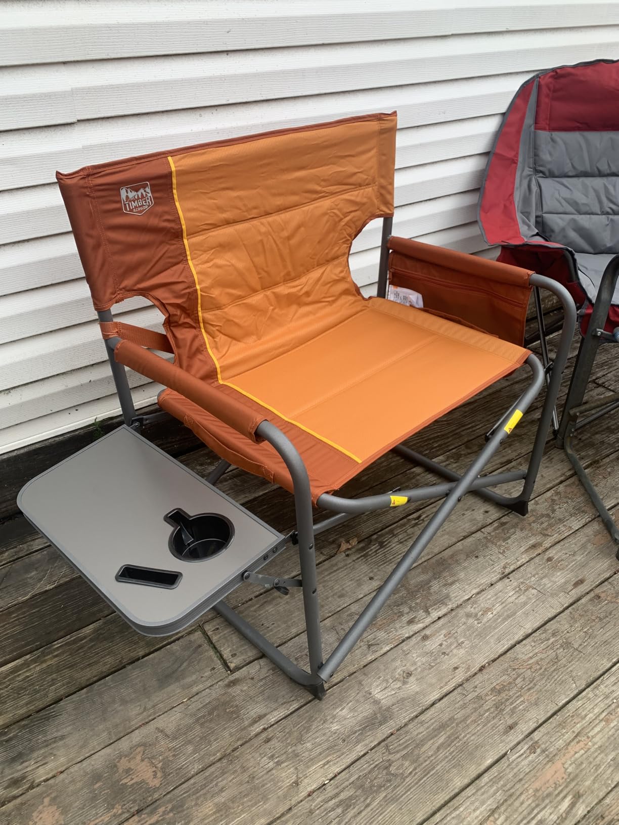 Timber Ridge XXL Upgraded Oversized Directors Chairs with Foldable Side Table, Detachable Side Pocket, Heavy Duty Folding Camping Chair up to 600 Lbs Weight Capacity (Blue) Ideal Gift customer photo 1