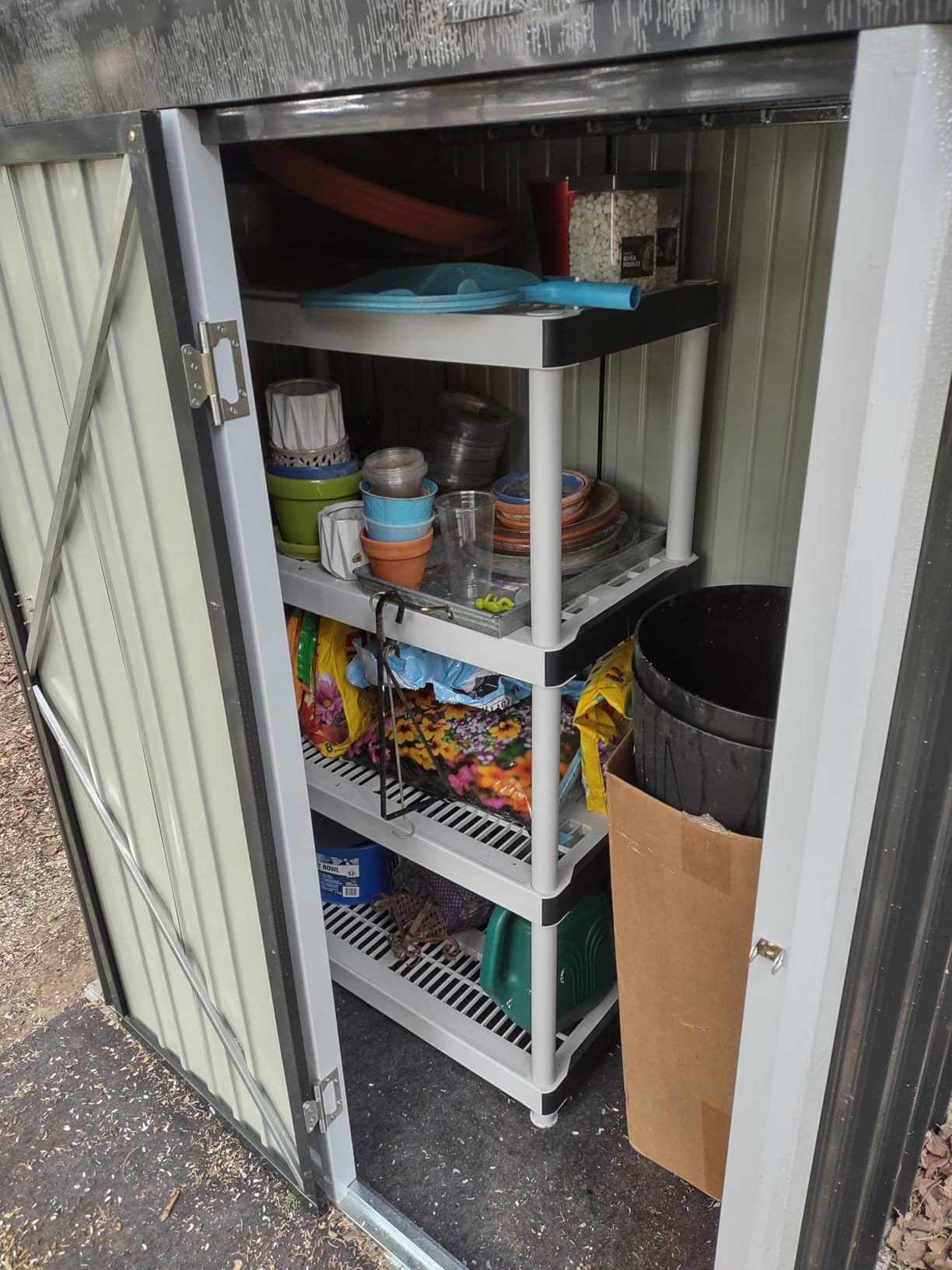 Gizoon 5x3 FT Outdoor Shed, Galvanized Metal Shed Lockable Door, Dark Gray customer photo 1