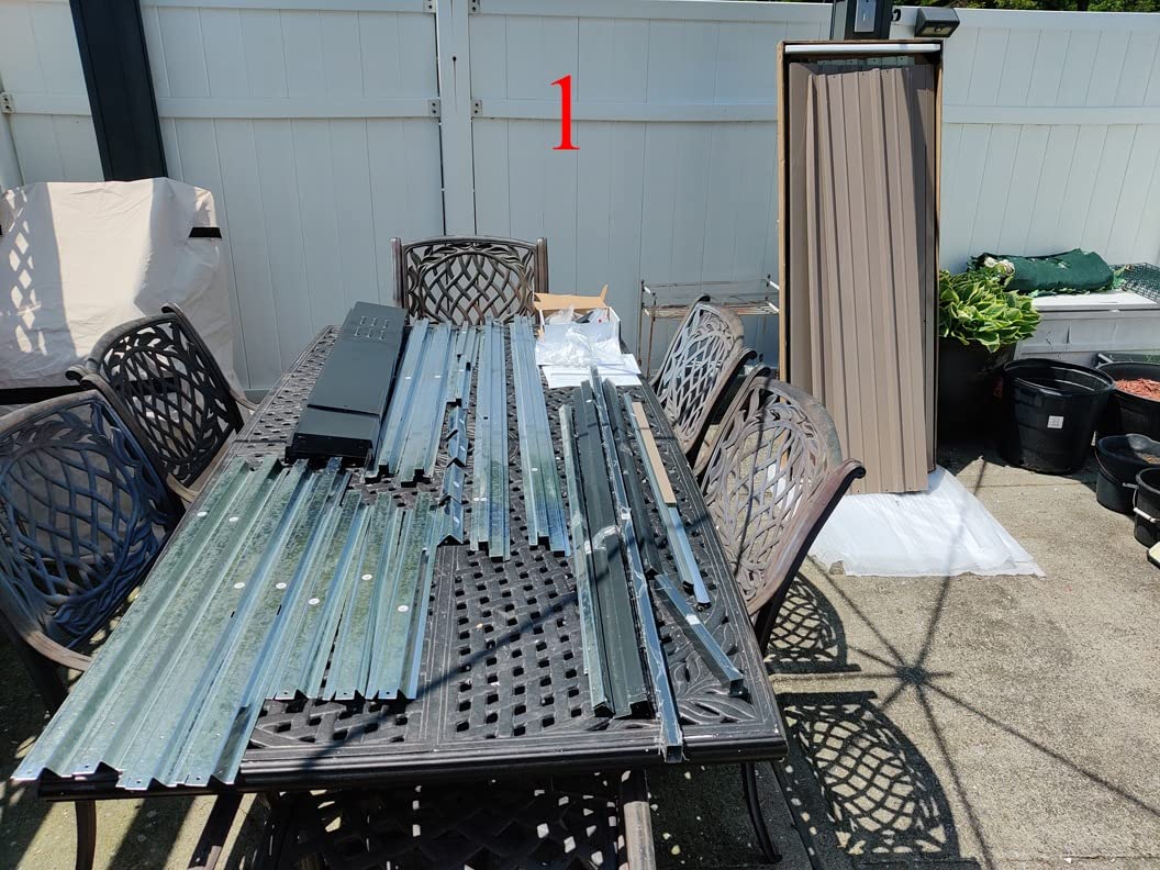 Gizoon 5x3 FT Outdoor Shed, Galvanized Metal Shed Lockable Door, Dark Gray customer photo 2