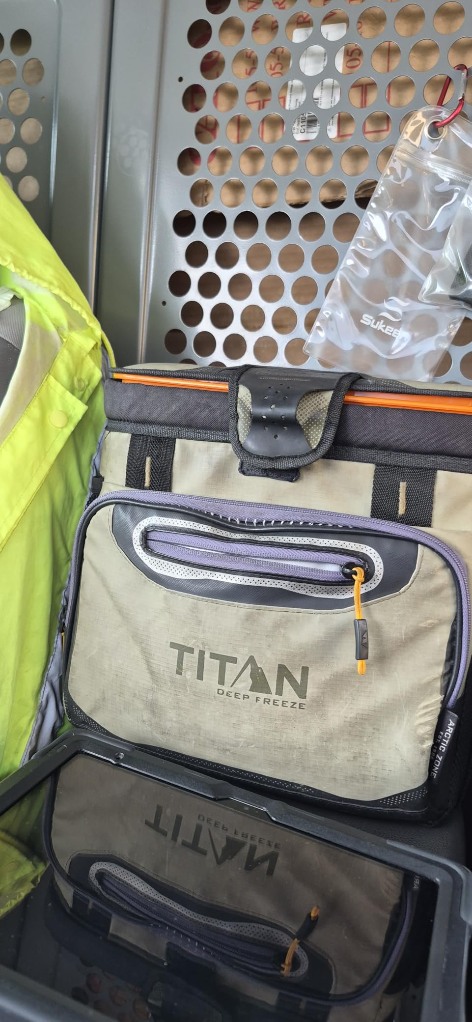Titan Zipperless HardBody Cooler, Keeps Ice 2 Days | Durable soft cooler with easy access lid, leak proof hard liner with shelf, Backsaver shoulder strap, for lunch and day trips customer photo 2