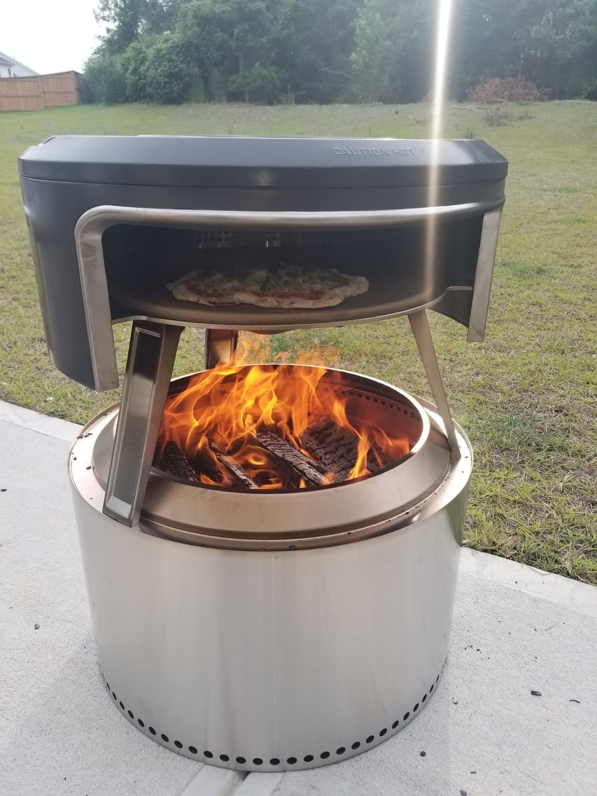 Solo Stove Yukon Pi Fire | Pizza Oven Accessory for Yukon Fire Pit, Incl. Carry Case & Cordierite Pizza Stone, Wood Burning Assembly, Stainless Steel customer photo 1