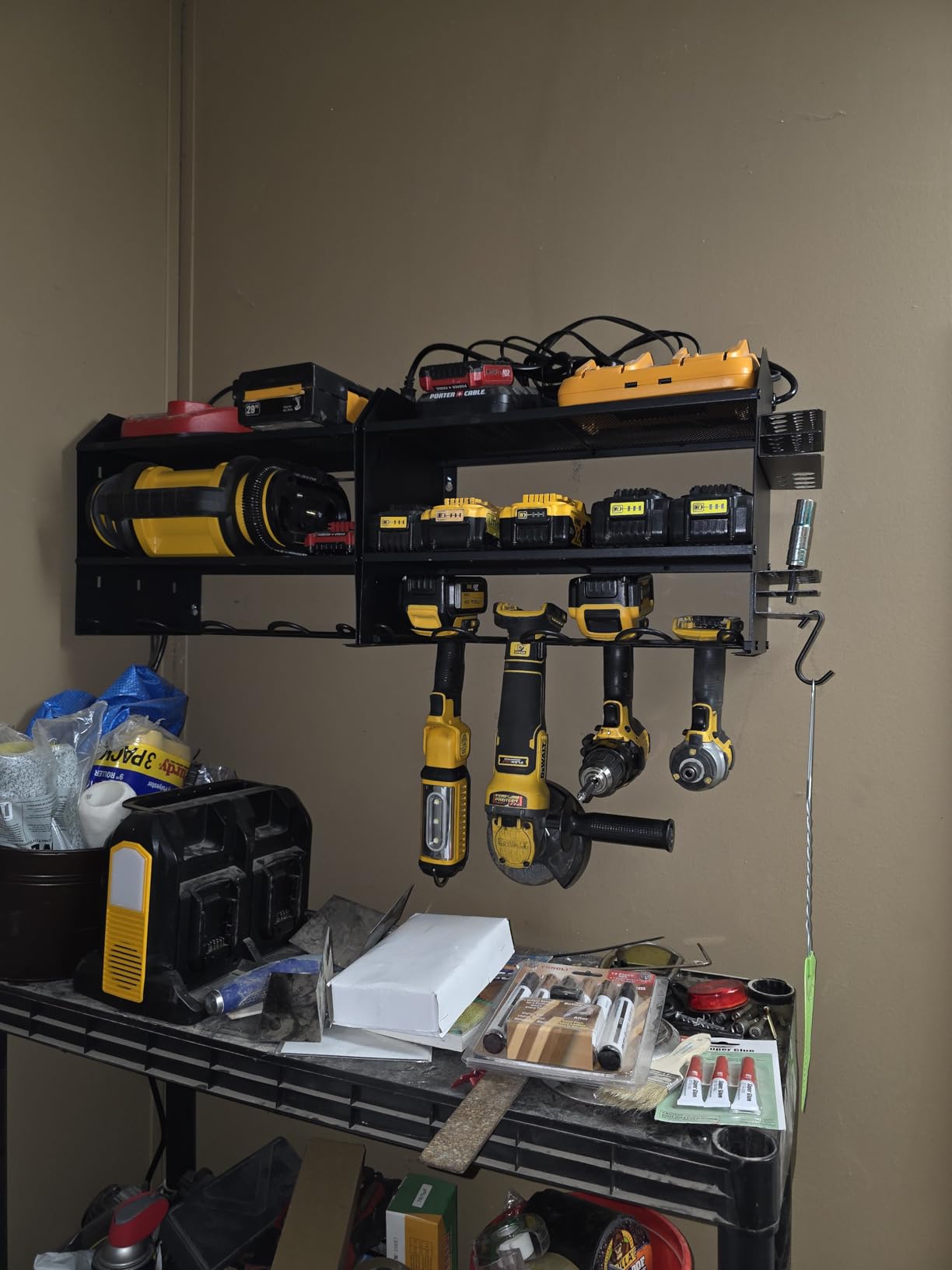 CCCEI Wall Mount Modular Tool Charging Organizer, Red, 1 Pack, 3 Tier. customer photo 1