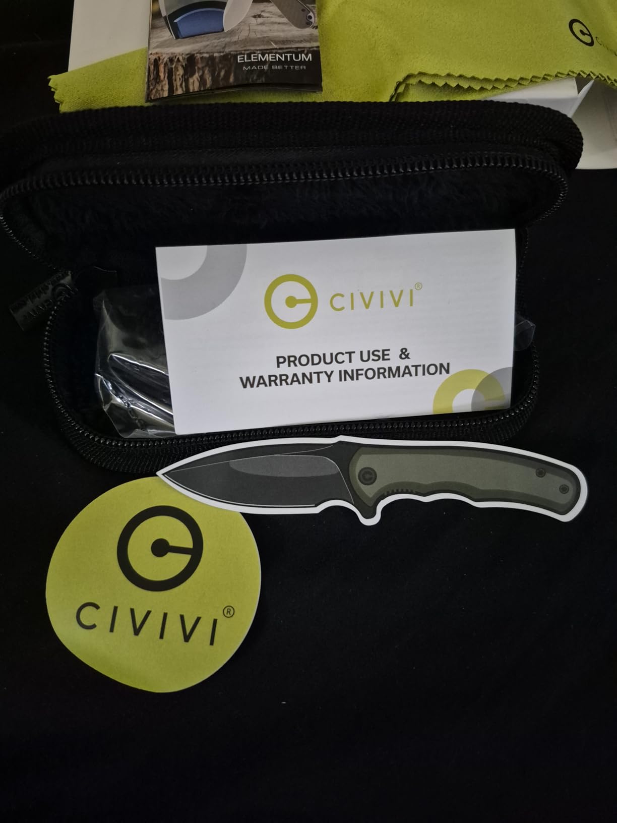 CIVIVI Elementum II Folding Pocket Knife, 2.96