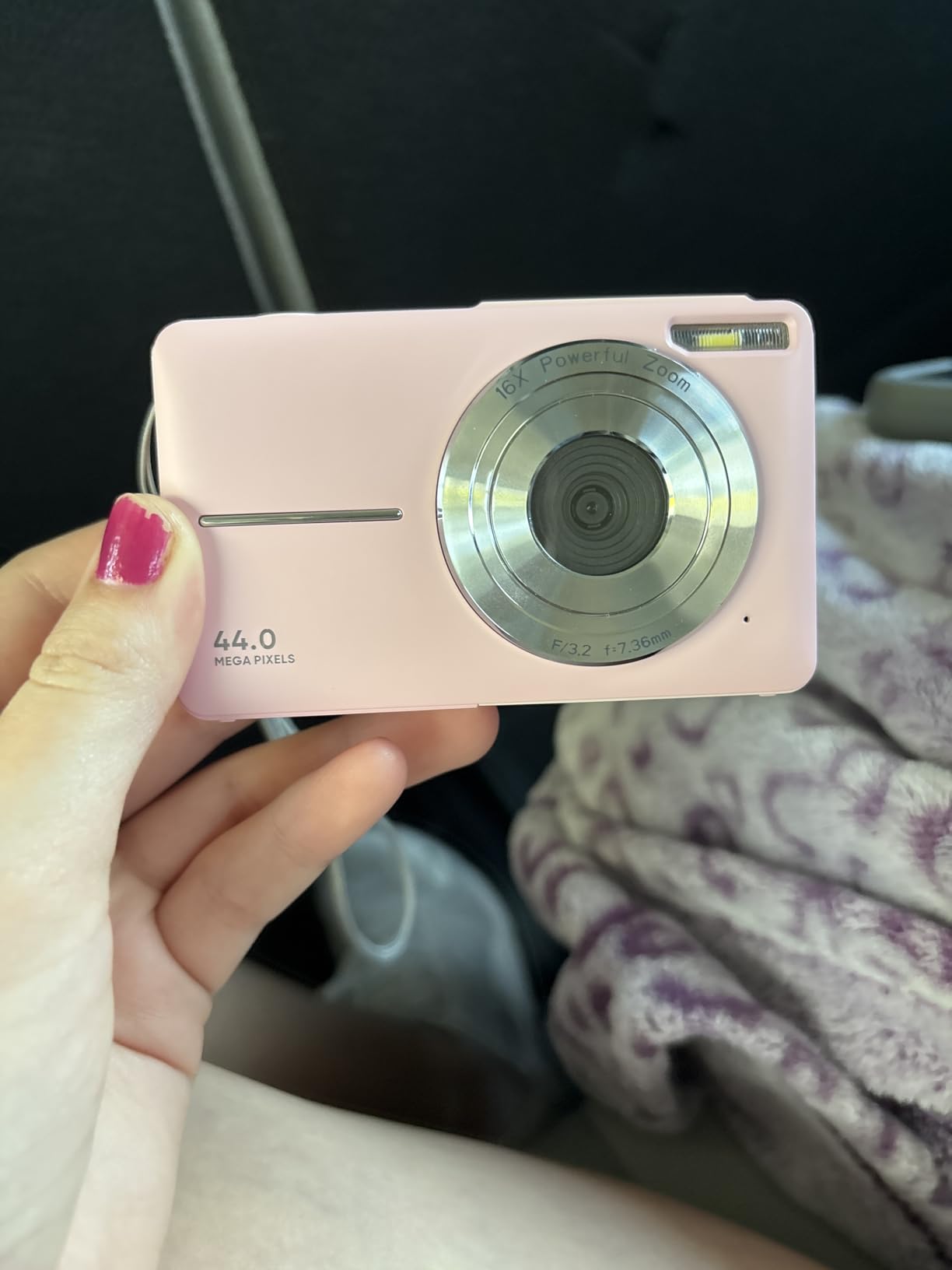 Lecran Digital Camera, FHD 1080P Point and Shoot Camera for Kids Teens Pink customer photo 1