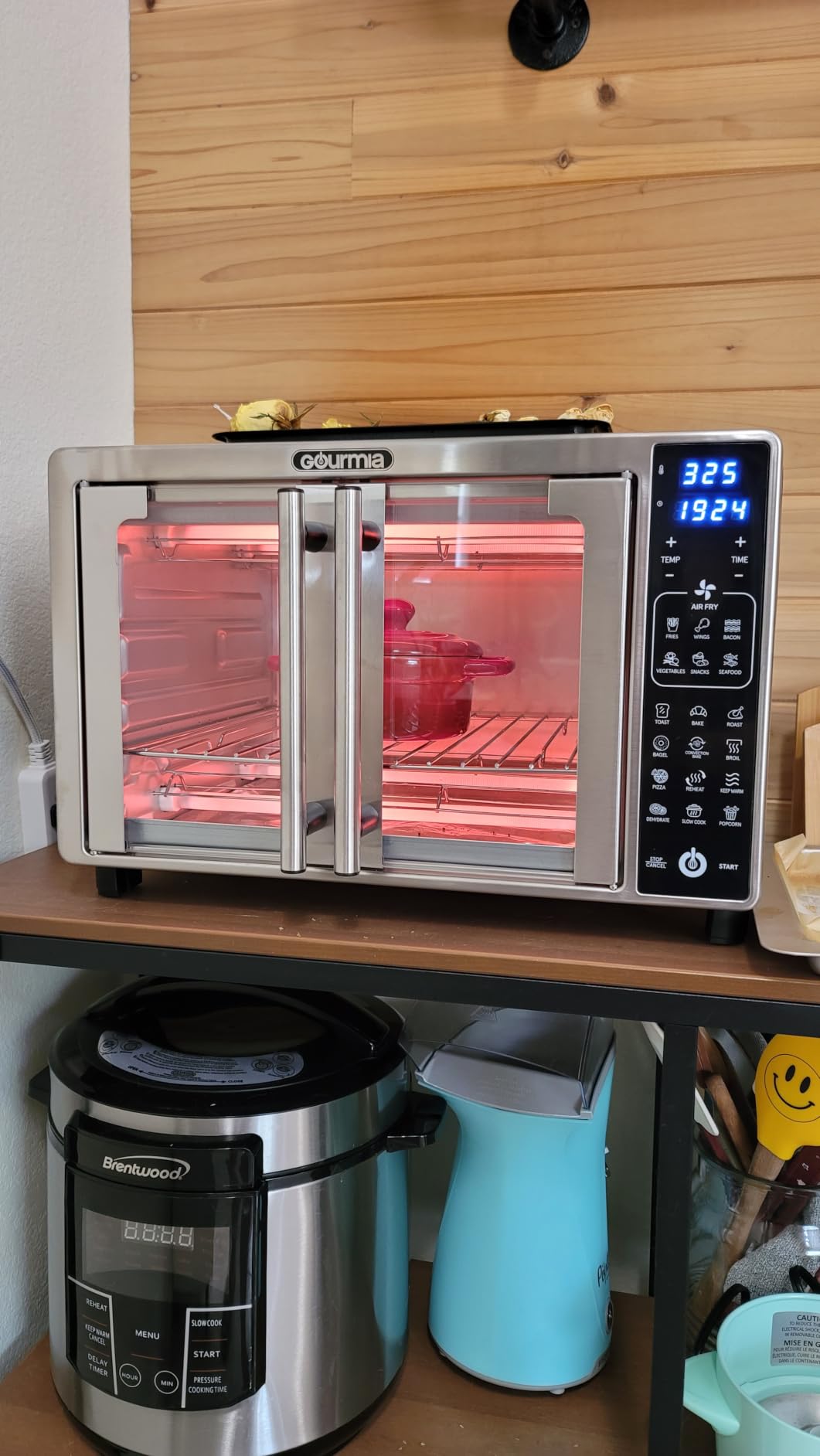 Gourmia Toaster Oven - 6-Slice Capacity, Digital Display, Stainless Steel | French Door Design Air Fryer Combo, 19 Cooking Presets, Adjustable Time & Temperature, FryForce 360°, Dishwasher-Safe Trays customer photo 1