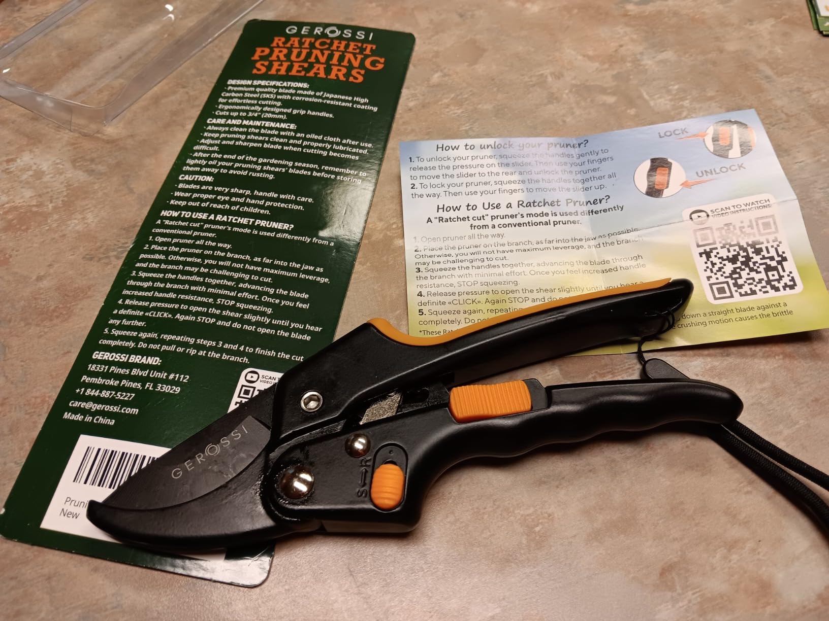 Gerossi Ratchet Pruning Shears Heavy Duty, Hand Pruners for Gardening customer photo 2