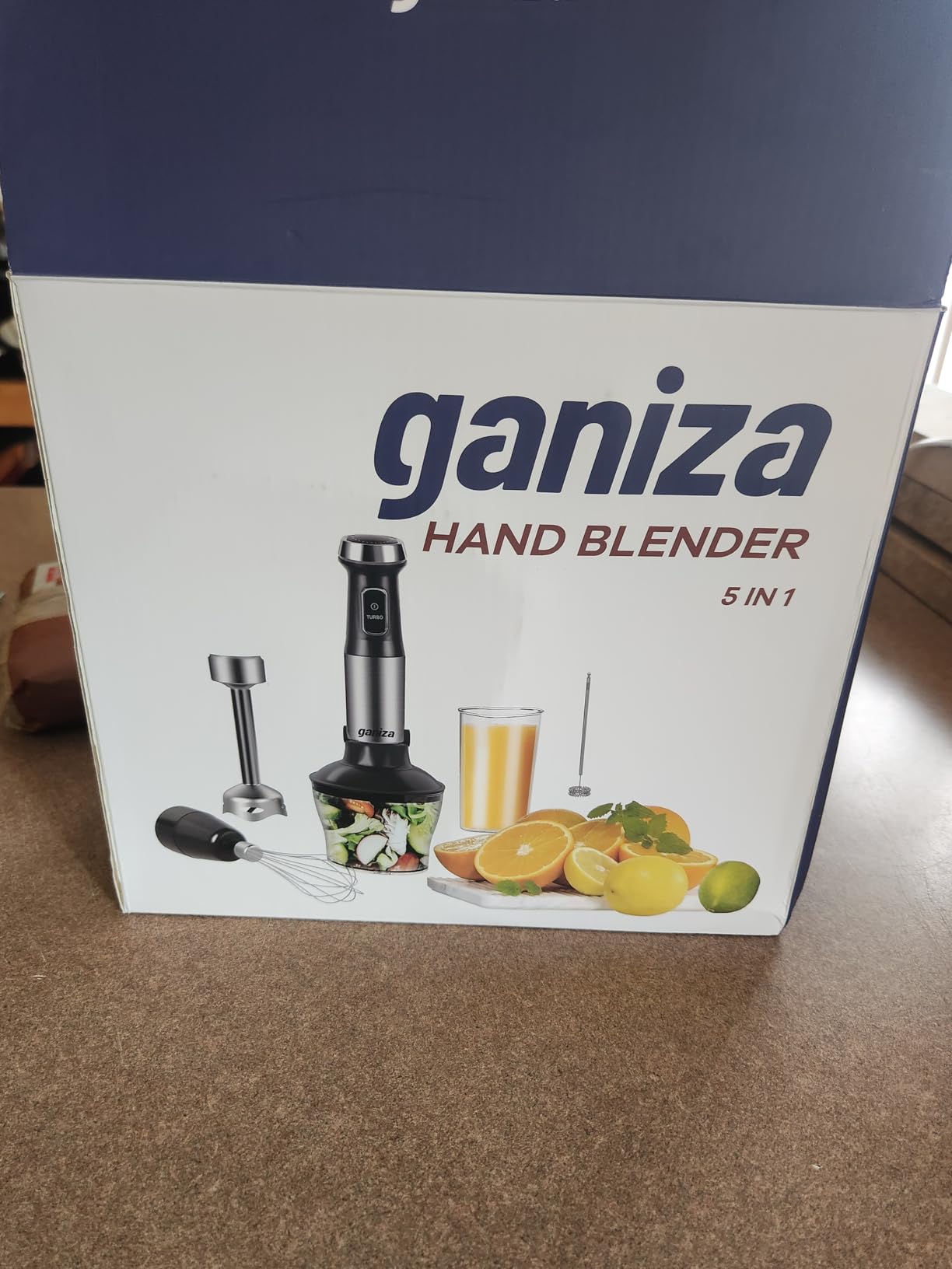 Ganiza Immersion Blender 5 in 1 Hand Blender Max 1000W Heavy Duty Motor | 16 Speed Mode Handheld Blender, Stainless Steel Blade With 800ml Mixing Beaker, 600ml Chopper, Whisk and Milk Frother customer photo 2