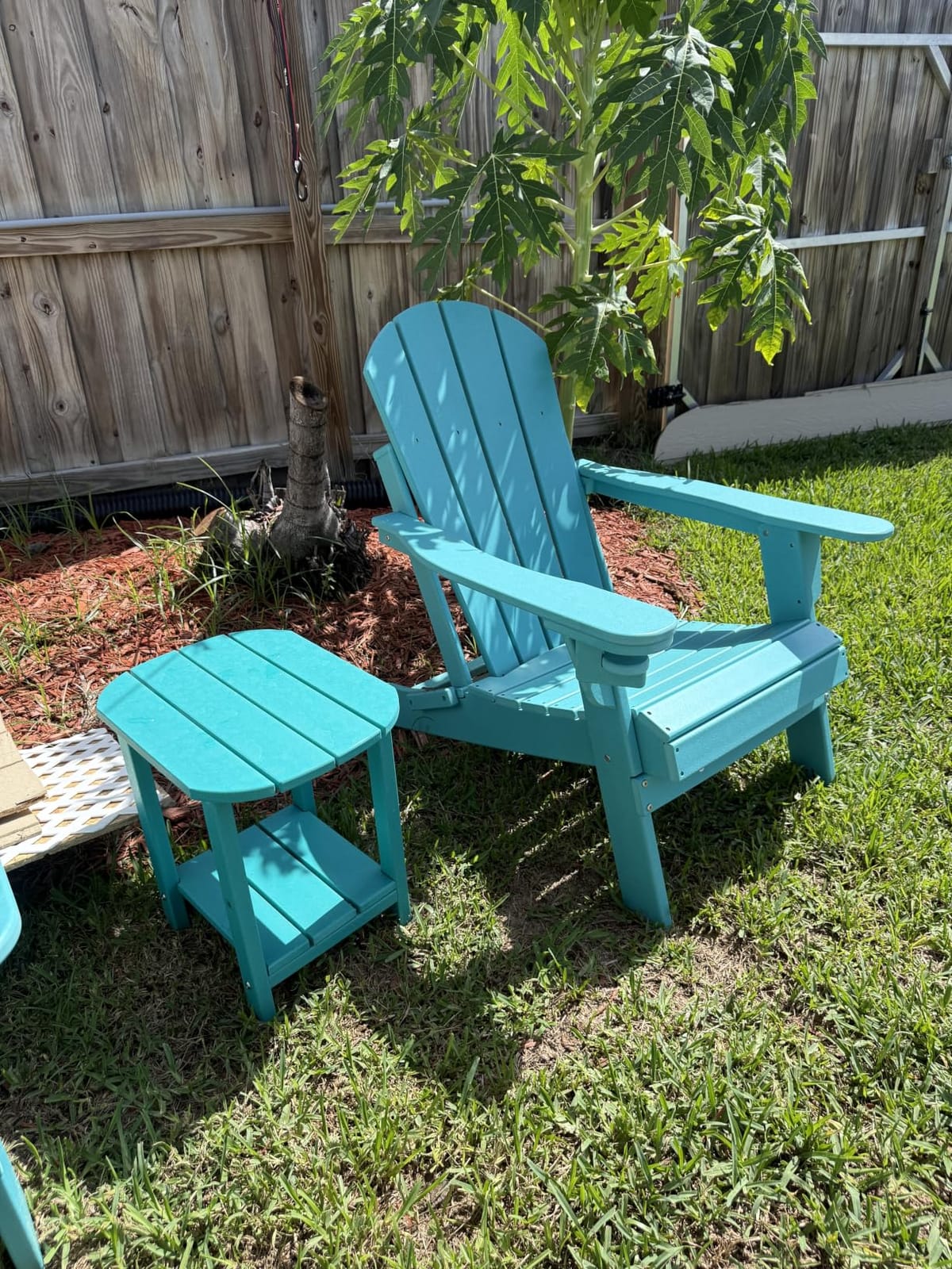 GREENVINES Folding-Adirondack-Chairs Set of 2, Wood Grain, Desert Brown customer photo 2