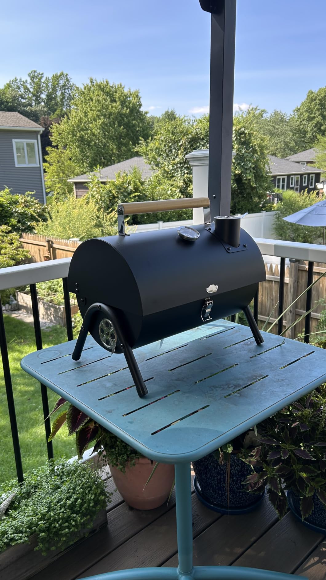 Joyfair Portable Charcoal Grill with Thermometer, Small BBQ Camping Grills customer photo 2