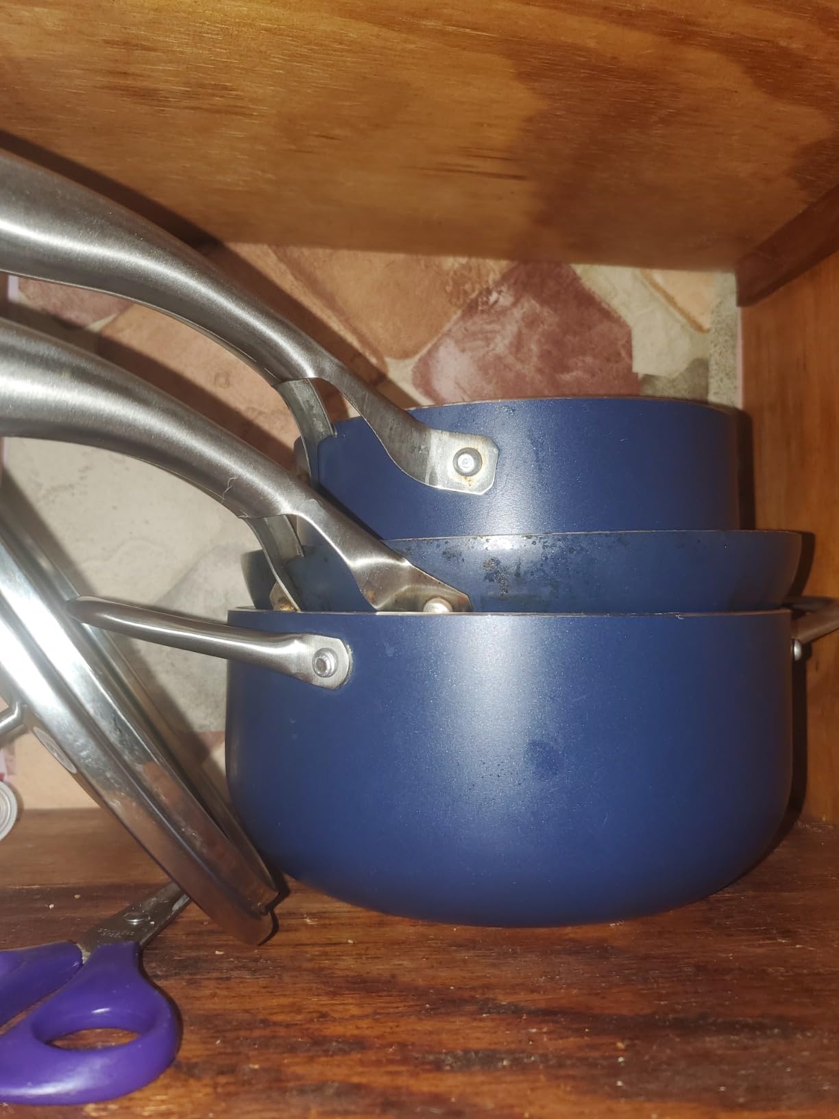 M MELENTA Pots and Pans Set 7 piece, Non Stick Teal Ceramic Cookware Set | Compact Starter Cookware, Nonstick Pots and Pans Set, Induction Cookware, Kitchen Cooking Set, PFAS & PFOA Free customer photo 1