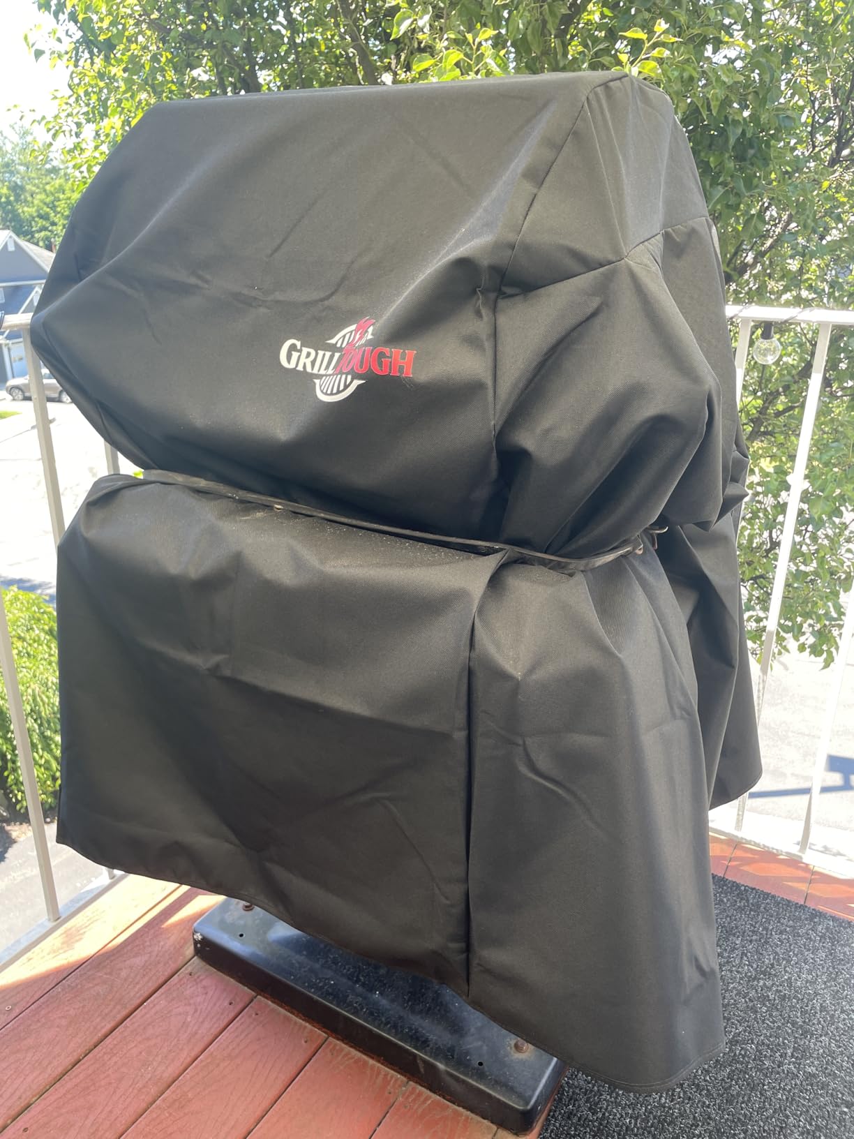 GrillTough Heavy Duty BBQ Grill Cover for Outdoor Grill, 58 Inch, Black | Waterproof, Rip-Proof Fabric, Weather & UV Resistant, Fade Resistant, Adjustable Straps, Secure Fit for Outdoor Grills customer photo 1