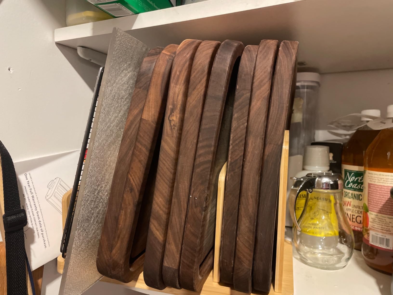 Cook Book Organizer, 4 Sections, Recipe Book Holder Rack, Tabletop Stand for Convenient Cookbook Storage, Vertical Cook Book Stand Kitchen, Binder Holder for Desk & Countertop (Bamboo) customer photo 2