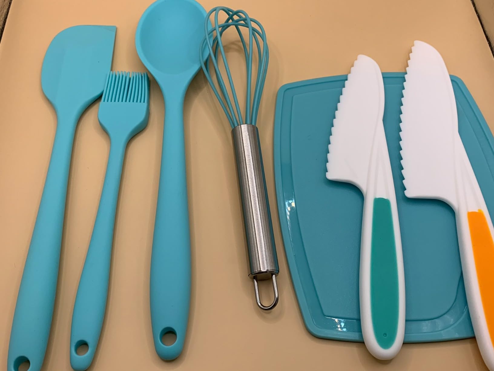 Kids Cooking and Baking Set with Storage Case Real Cooking Supplies with Cookbook Knives Apron Chef Hat Kids Cooking Utensils for Girls Boys customer photo 1