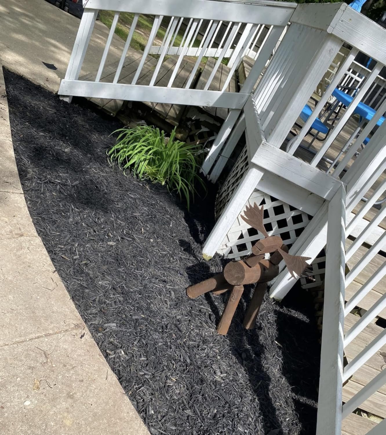EXTRAEASY 6ft x 100ft Garden Weed Barrier Landscape Fabric,Weed Block Fabric Heavy Duty 3.2OZ,Woven Mulch for Landscaping Ground Cover Weed Control Fabric, Black Garden Bed Liner customer photo 2