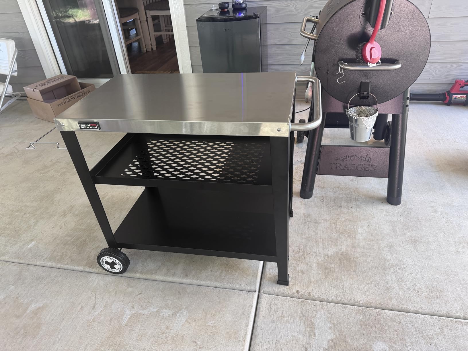 Royal Gourmet PC3404S Movable 3-Shelf Grill Table, Stainless Steel Tabletop customer photo 2