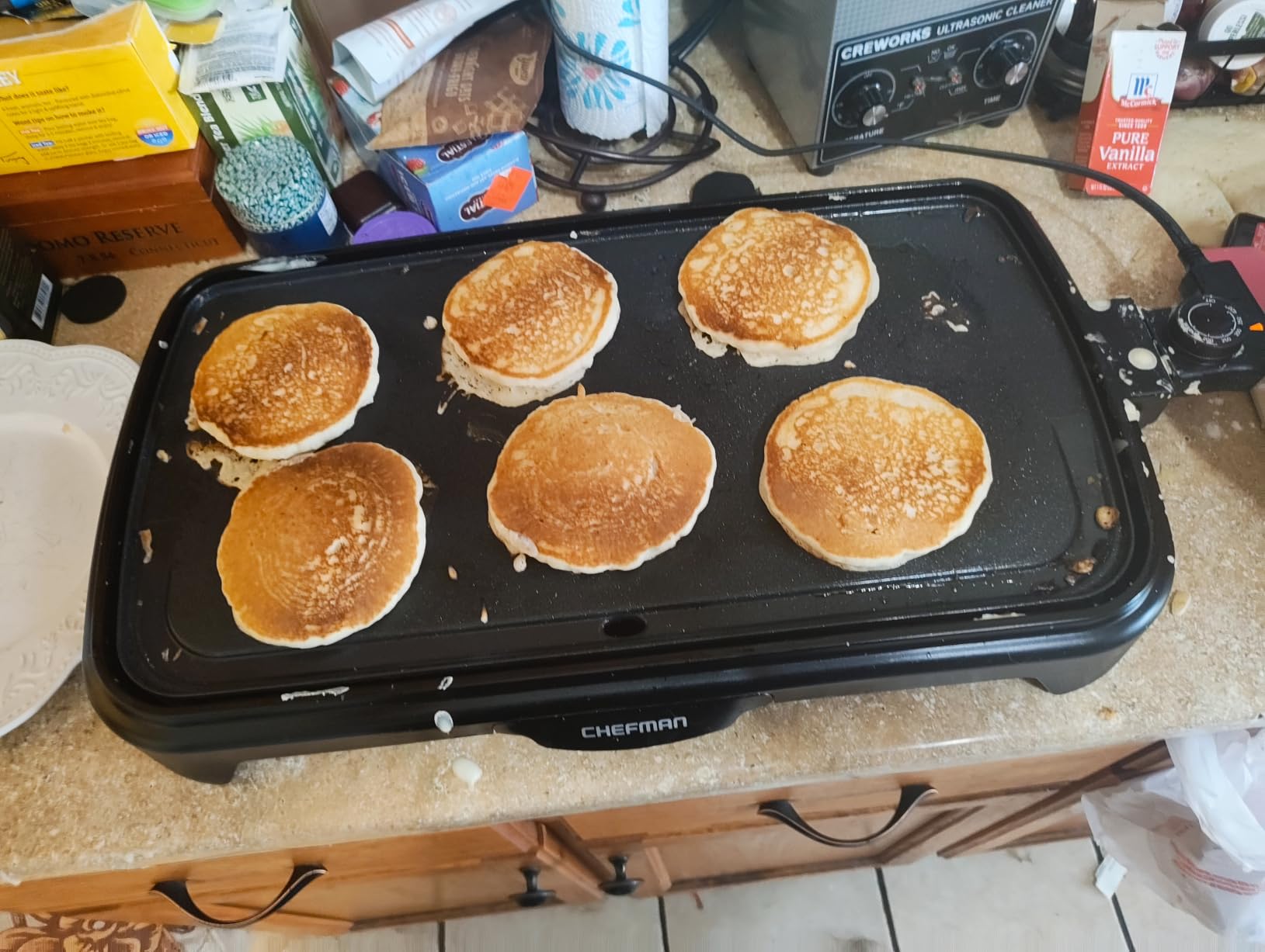 Chefman XL Electric Griddle with Removable Temperature Control, Immersible Flat Top Grill customer photo 2