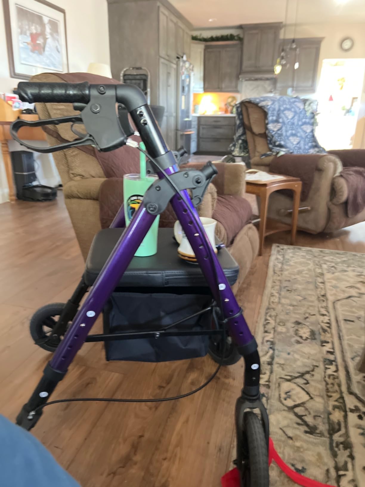 Foldable Rollator Walkers for Seniors with Seat,4 Wheel Rolling Walker customer photo 2