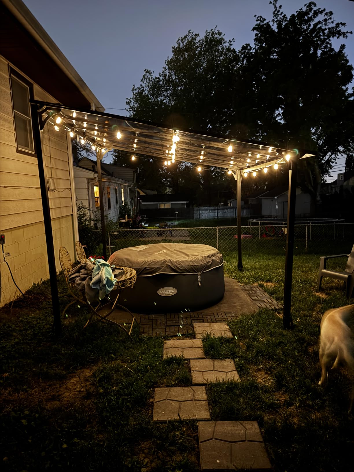 addlon 52FT(48+4) Solar String Lights Outdoor, Waterproof Dimmable 16+1 LED customer photo 1