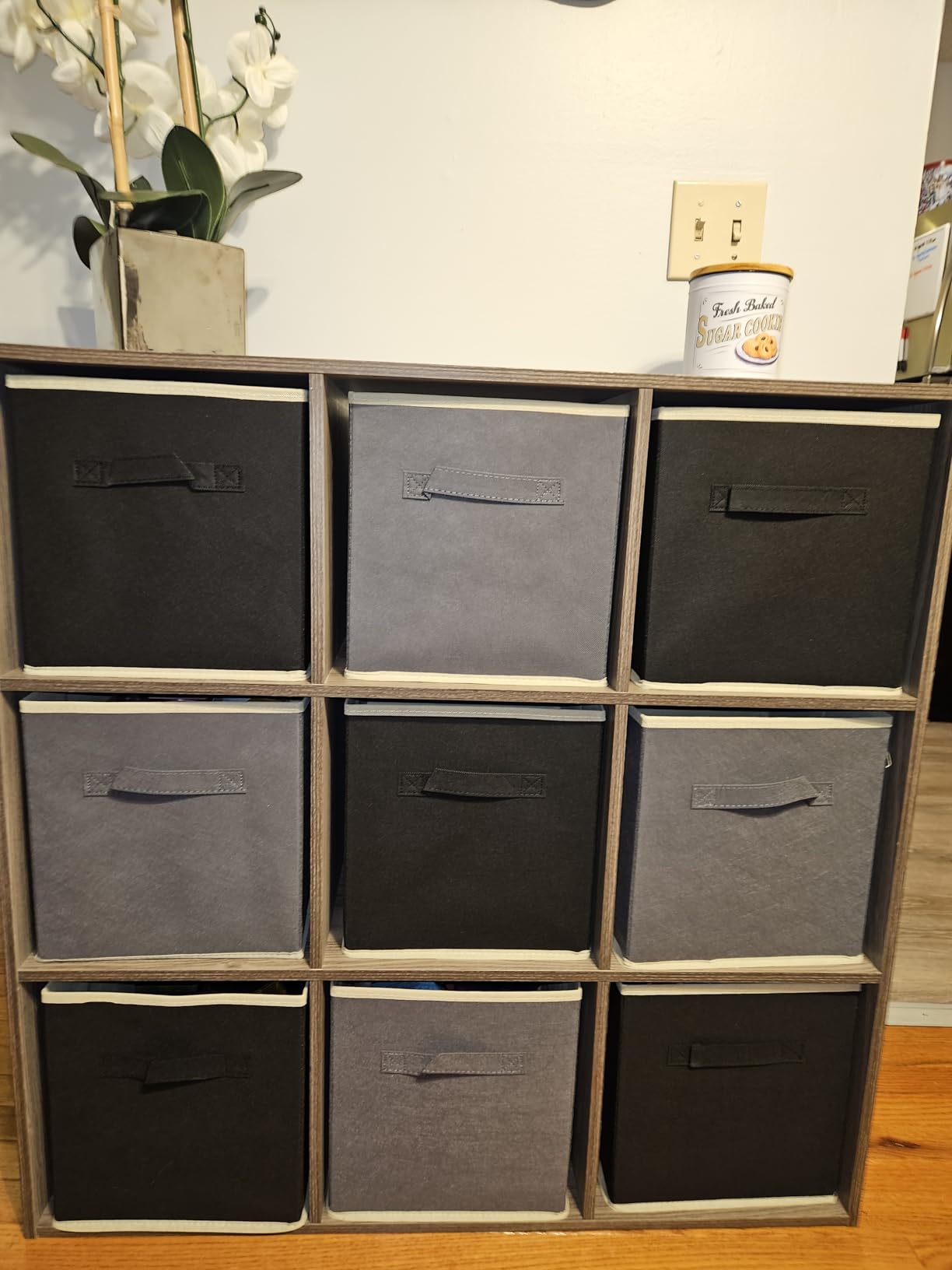 Lifewit Storage Cubes, 11 Inch Organizer Bins, 18L Gray, 12 Packs customer photo 1