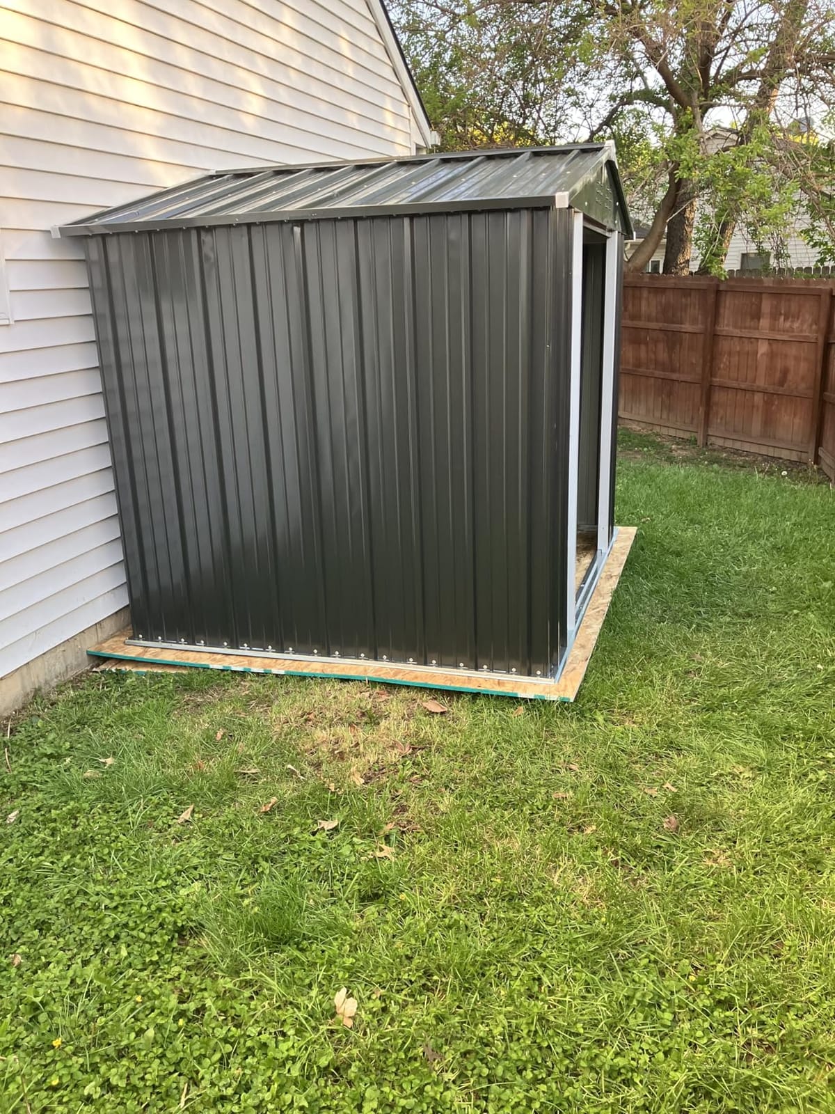 Gizoon 8x6 FT Outdoor Storage Shed, Corrosion Metal Garden Shed, Dark Grey customer photo 1