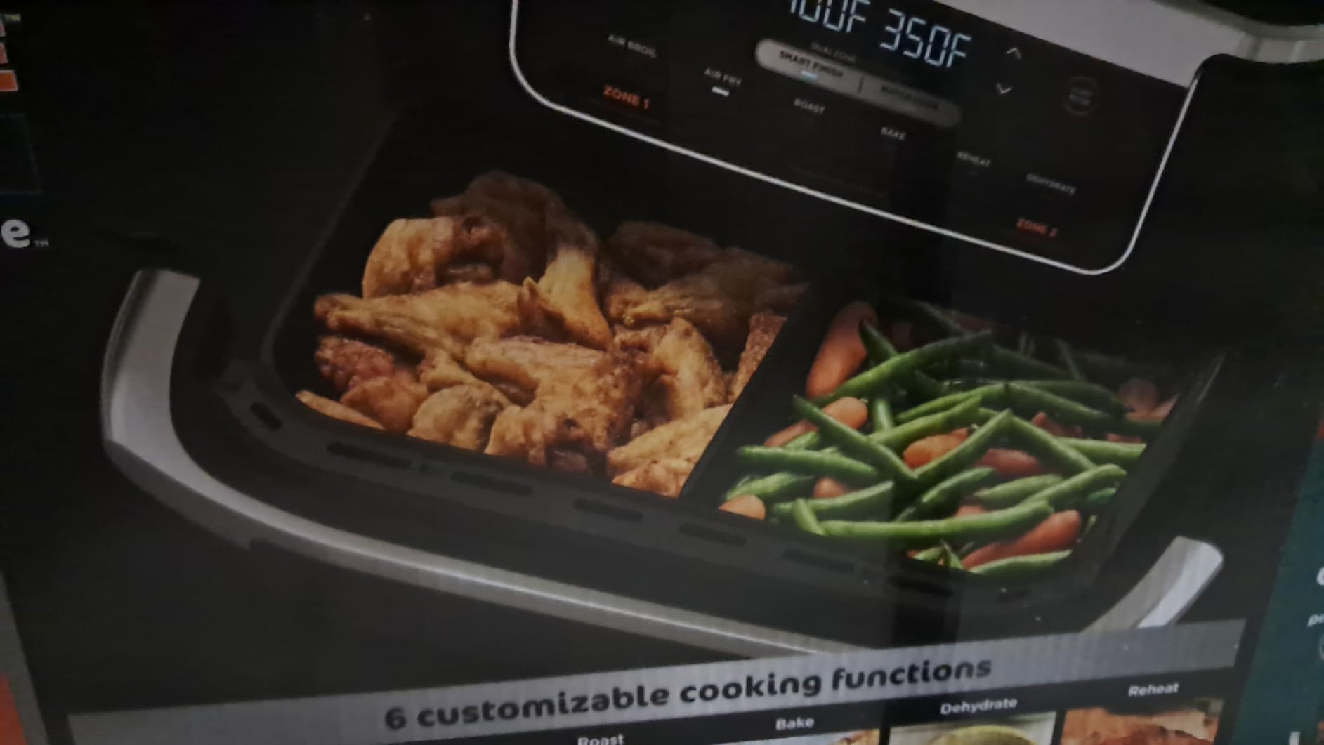 Ninja Foodi Air Fryer, 7 Qt MegaZone, 6-in-1, Black, DZ071 customer photo 1