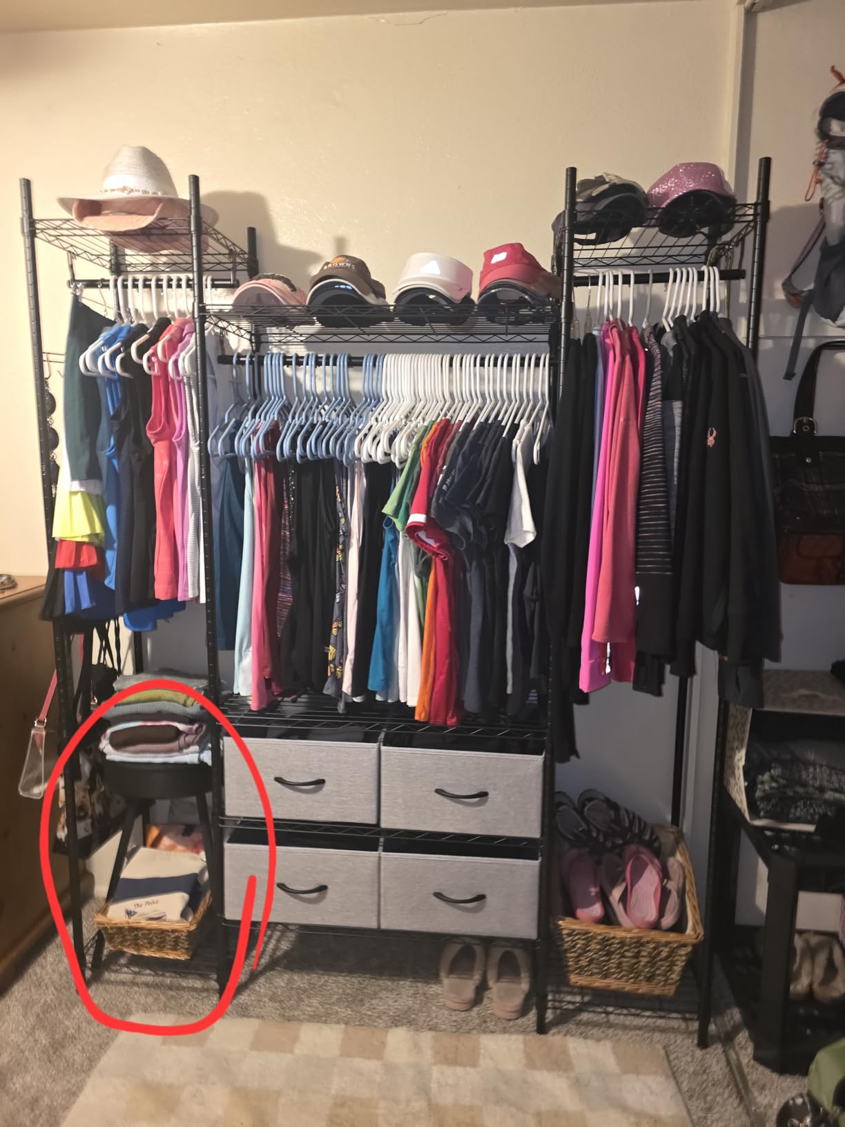 Golpart Heavy Duty Clothes Rack Metal Wardrobe with Adjustable Wire Shelves customer photo 1