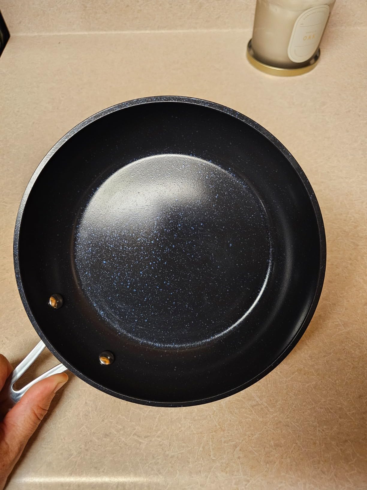 Nuwave Healthy Duralon Blue Ceramic Nonstick Cookware Set, PFAS Free | Scratch-Resistant, Dishwasher & Oven Safe, Induction Ready & Evenly Heats, Tempered Glass Lids & Stay-Cool Handles customer photo 1