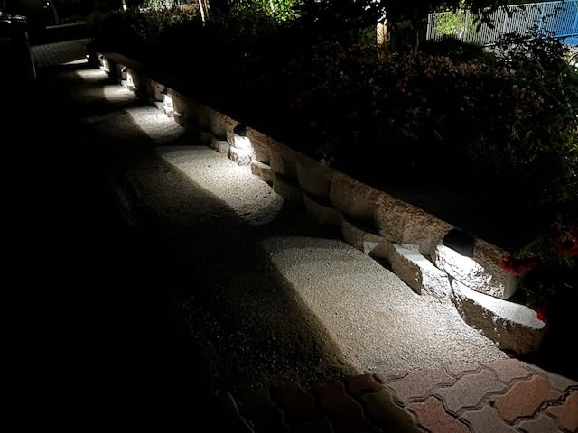 Brighter Solar Fence Lights,Solar Lights Outdoor Waterproof,Warm White and RGB 8 Colors,Dusk to Dawn Deck Light, Outdoor Lighting for Backyard/Railing/Wall/Step/Patio(12 Pack,Black) customer photo 1