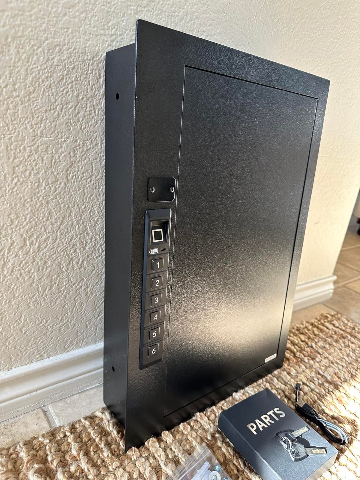 Wall Safe, Hidden Fingerprint Security wall Safe, In Wall Safe Between Studs, Upgraded Biometric/Keypad/Key Access, Secure Handgun, Documents, Jewelry, Valuables (Biometric Fingerprint) customer photo 1