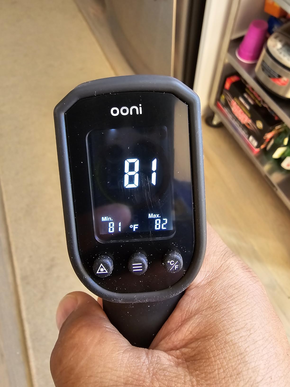 Ooni Digital Infrared Thermometer Gun - Instant Read Digital Thermometer with LCD Display, for Indoor and Outdoor Cooking, Barbecue Laser Thermometer customer photo 1