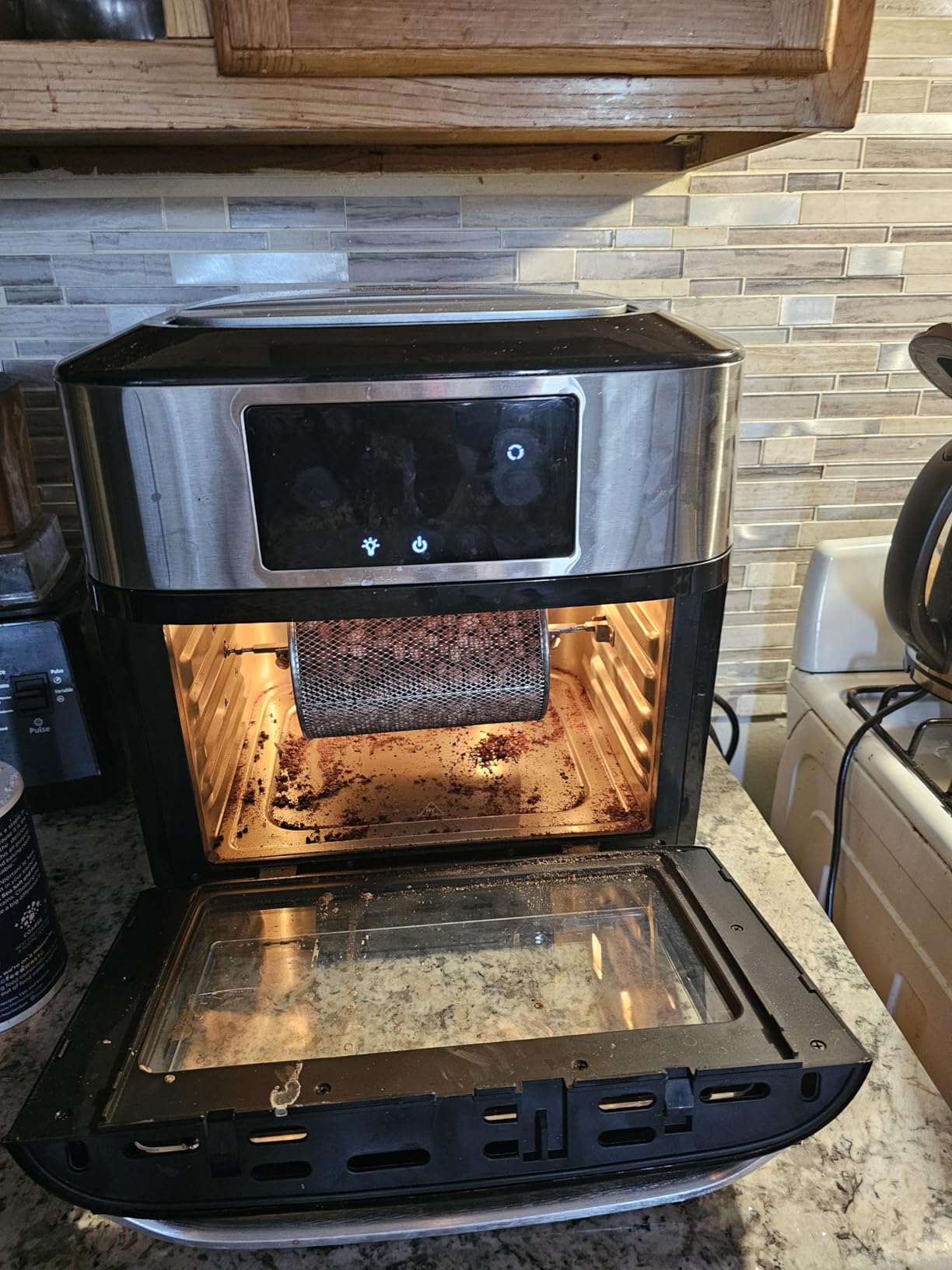 Air Fryer Oven Large 20 QT, Multifunctional 10-in-1 Airfryer Toaster Combo | Family Size, 3 Cooking Racks, Big Window, Rotisserie, Dehydrate, Bake, Reheat, 90-400F, Auto Shutoff, 1800W ETL Rated customer photo 2