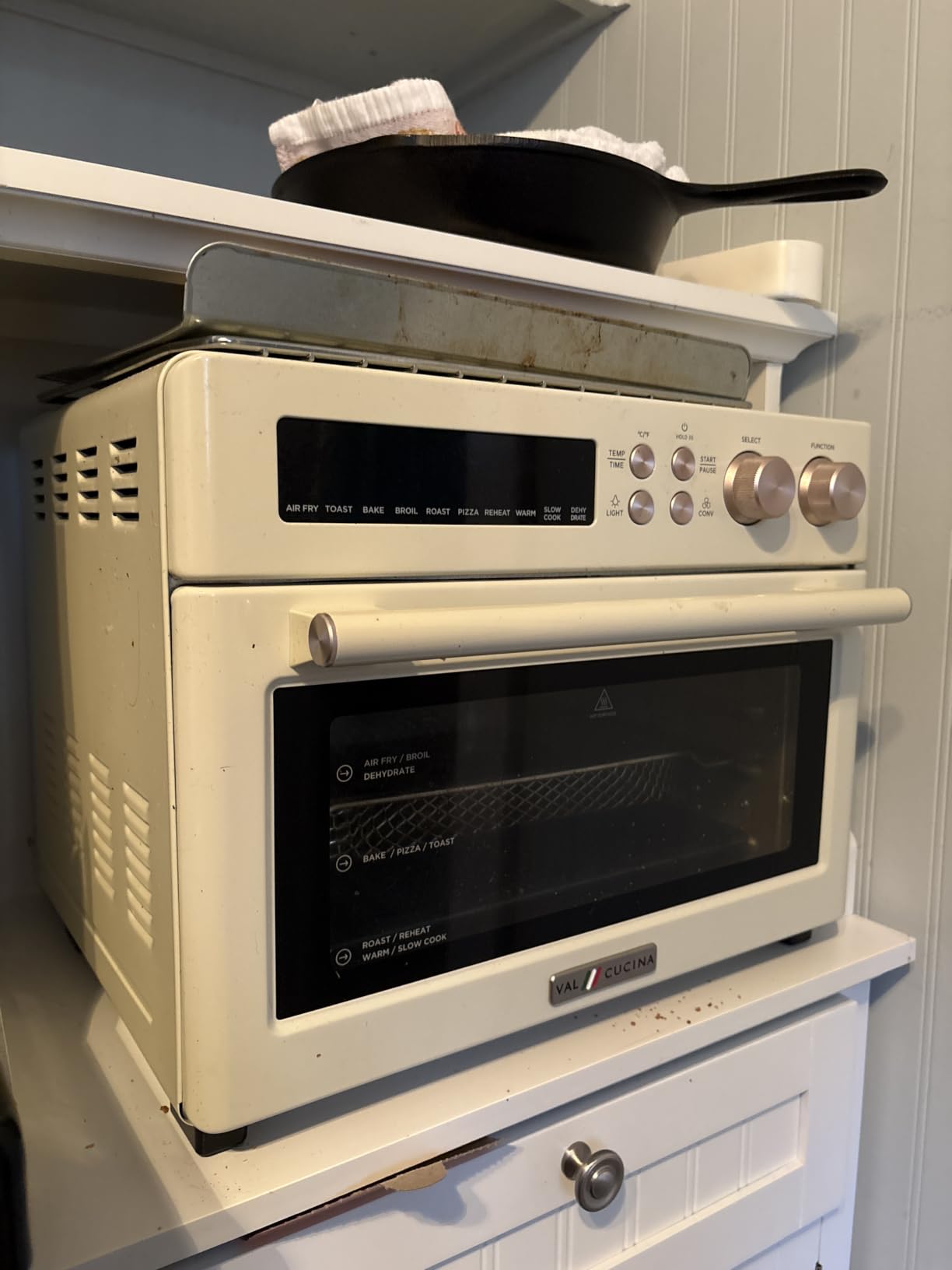 VAL CUCINA Infrared Heating 26.3 QT Air Fryer Toaster Oven, Large Countertop Convection Oven 10-in-1 Combo, 6-Slice Toast, Enamel Baking Pan Easy Clean with Recipe Book, Brushed Stainless Steel Finish customer photo 1
