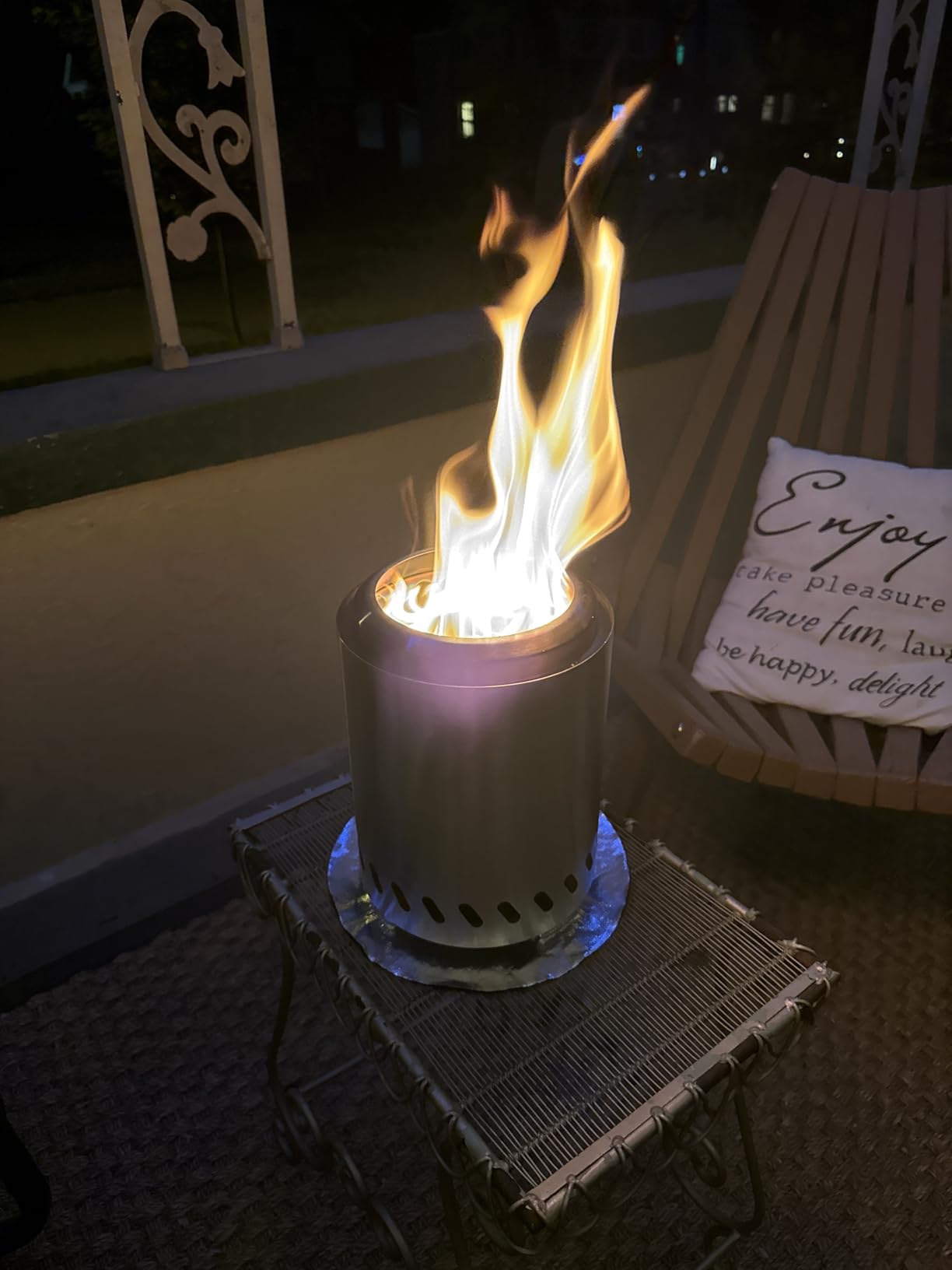 YEFU Tabletop Fire Pit, 7.1x9.7'' Smokeless Mini fire Pit, Quick Ignition customer photo 1