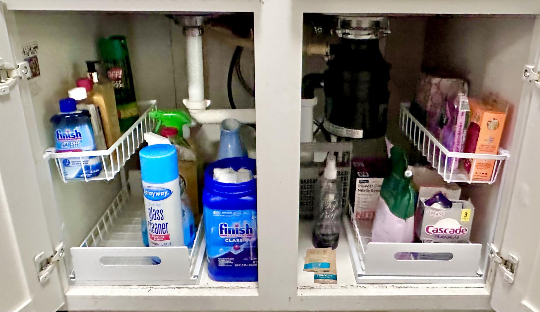 REALINN Under Sink Organizer, L-Shaped 2 Tier Pull Out Cabinet Organizer customer photo 1