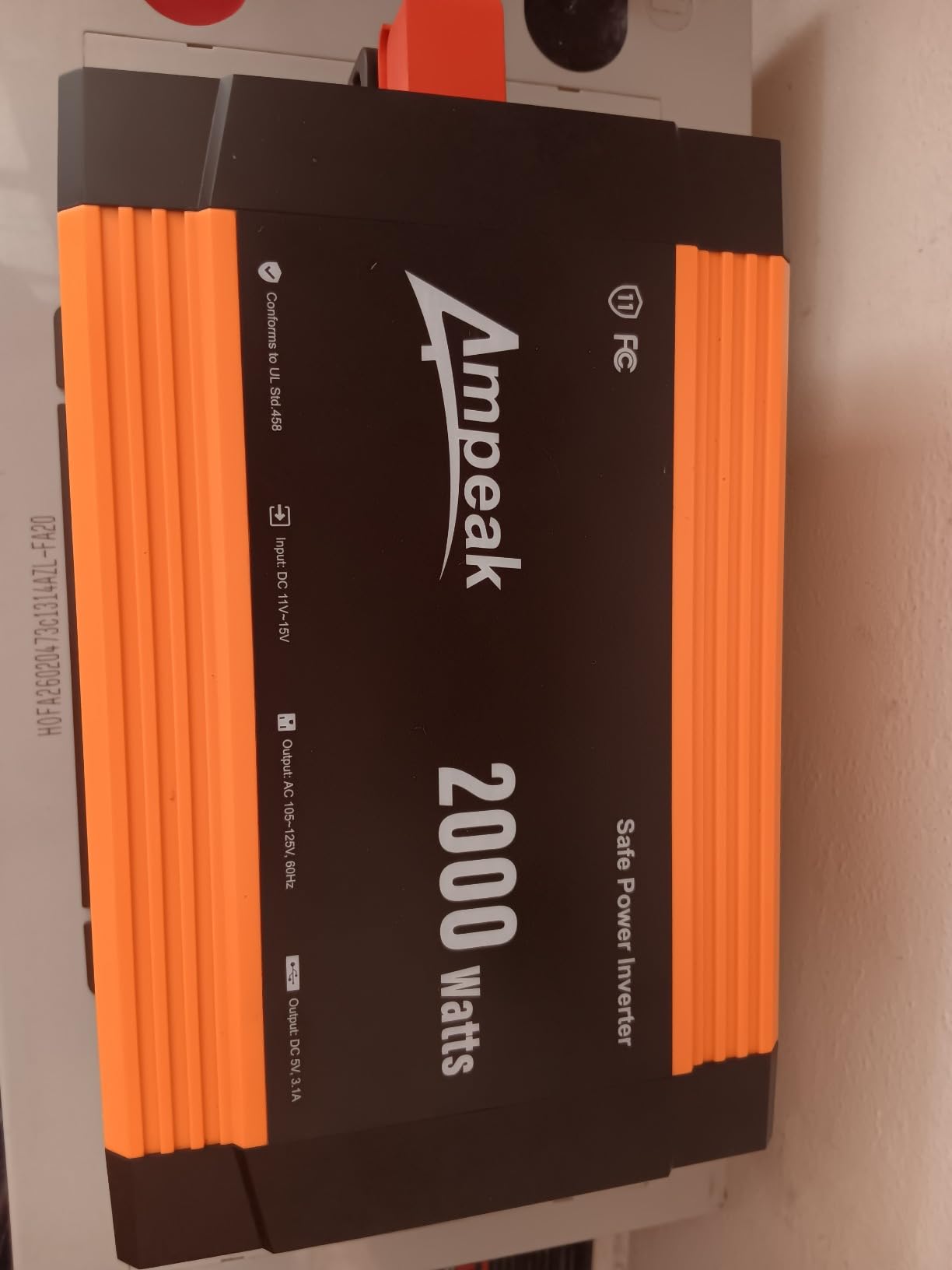 Ampeak 2000W Power Inverter, Remote Controller, 89% Efficiency | 4000W Surge, 3 AC Outlets, Dual USB, LCD Display, 52dB, 11 Protections, for Truck RV Car Camping customer photo 1