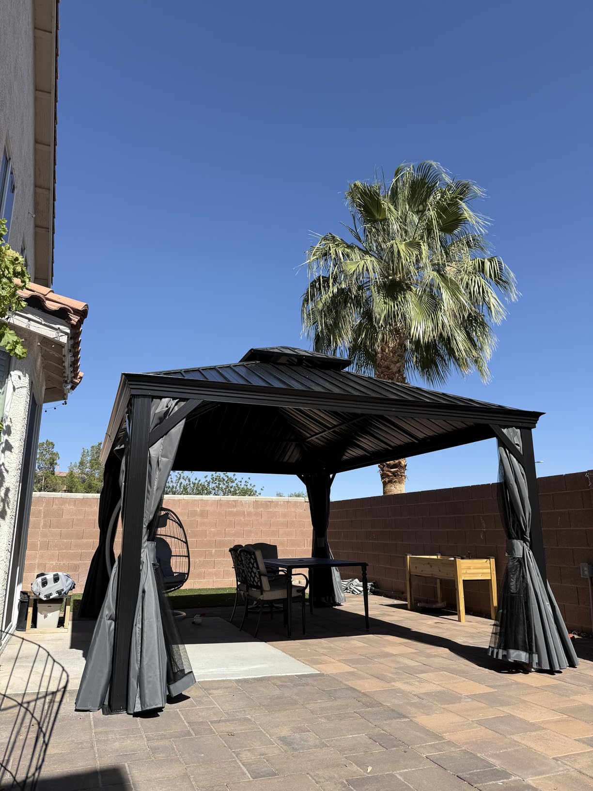 Aoxun 12' X 16' Hardtop Gazebo with Built in Drainage, Outdoor Gazebos customer photo 1