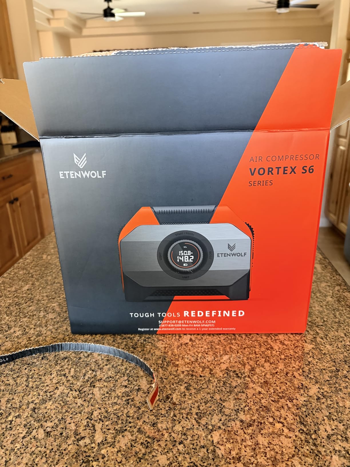 ETENWOLF VORTEX S6 Tire Inflator Portable Air Compressor, Cordless Air Pump customer photo 1