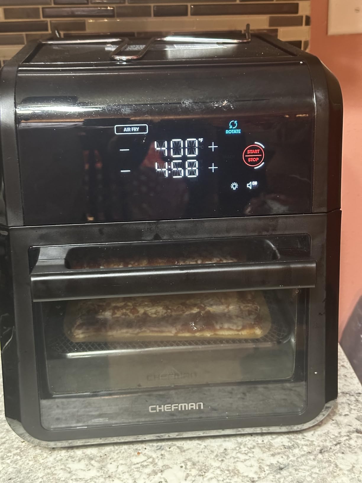 Chefman 12-Quart 5-in-1 Air Fryer Oven with Digital Timer, Touchscreen, and 12 Presets - Family Size Countertop Convection Oven, Dishwasher-Safe Parts customer photo 1