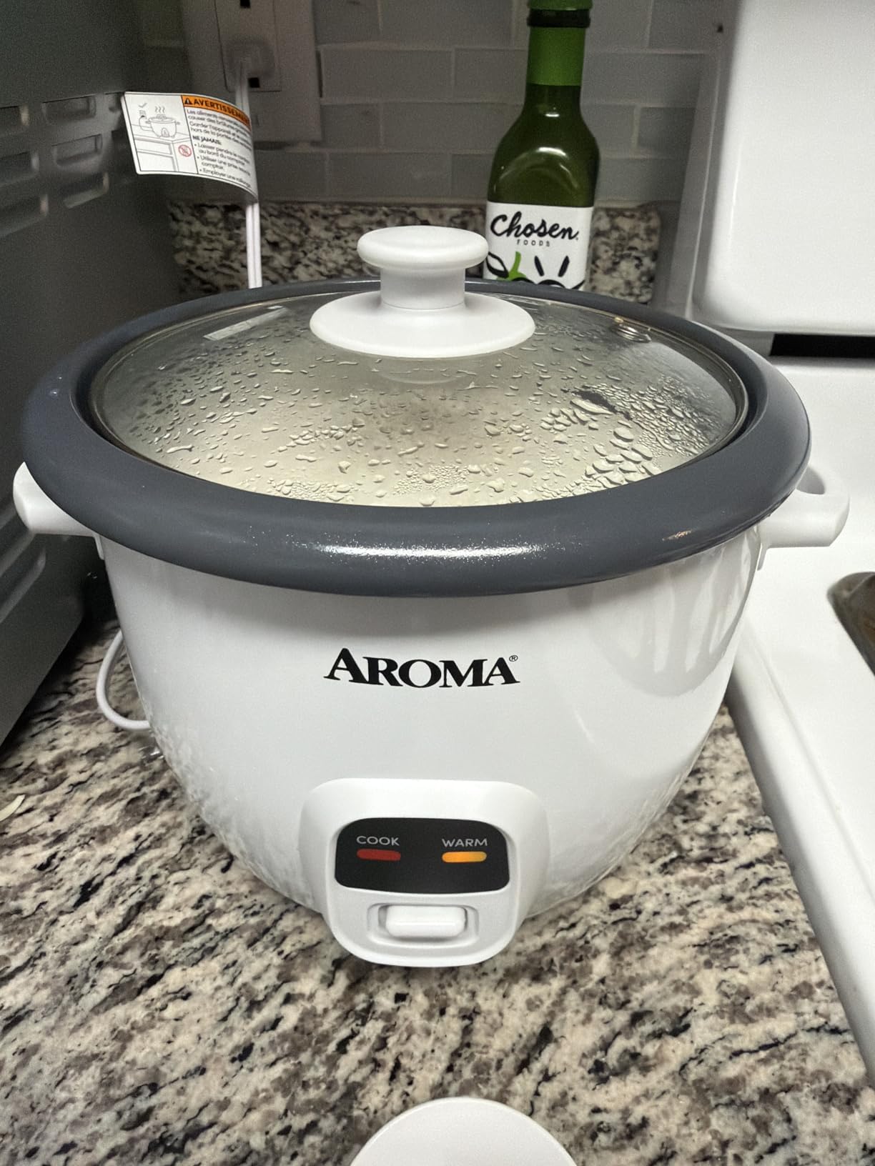 AROMA Rice Cooker, 3-Cup (Uncooked) / 6-Cup (Cooked), Small Rice Cooker, Oatmeal Cooker, Soup Maker, Auto Keep Warm, 1.5 Qt, White, ARC-393NG customer photo 2