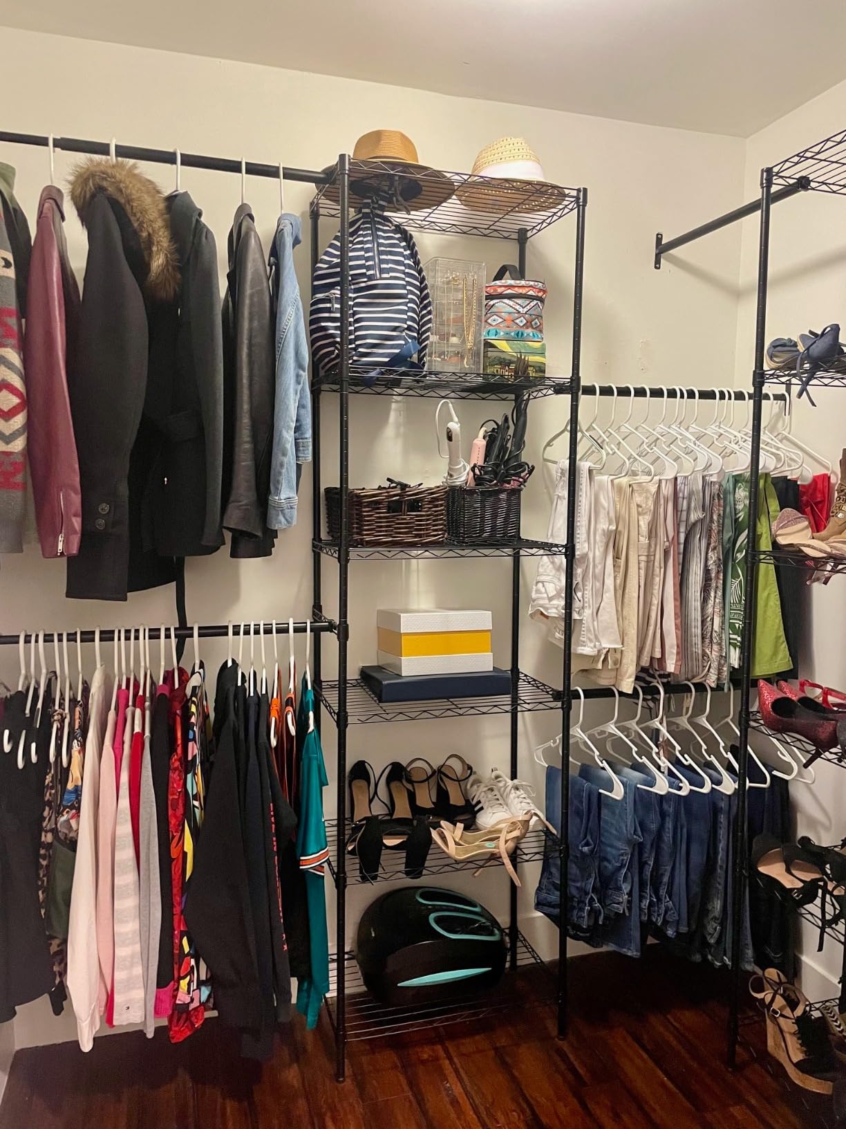 Ulif M2 Wall Mounted Closet System, White Clothes Rack Mount onto the Wall customer photo 2