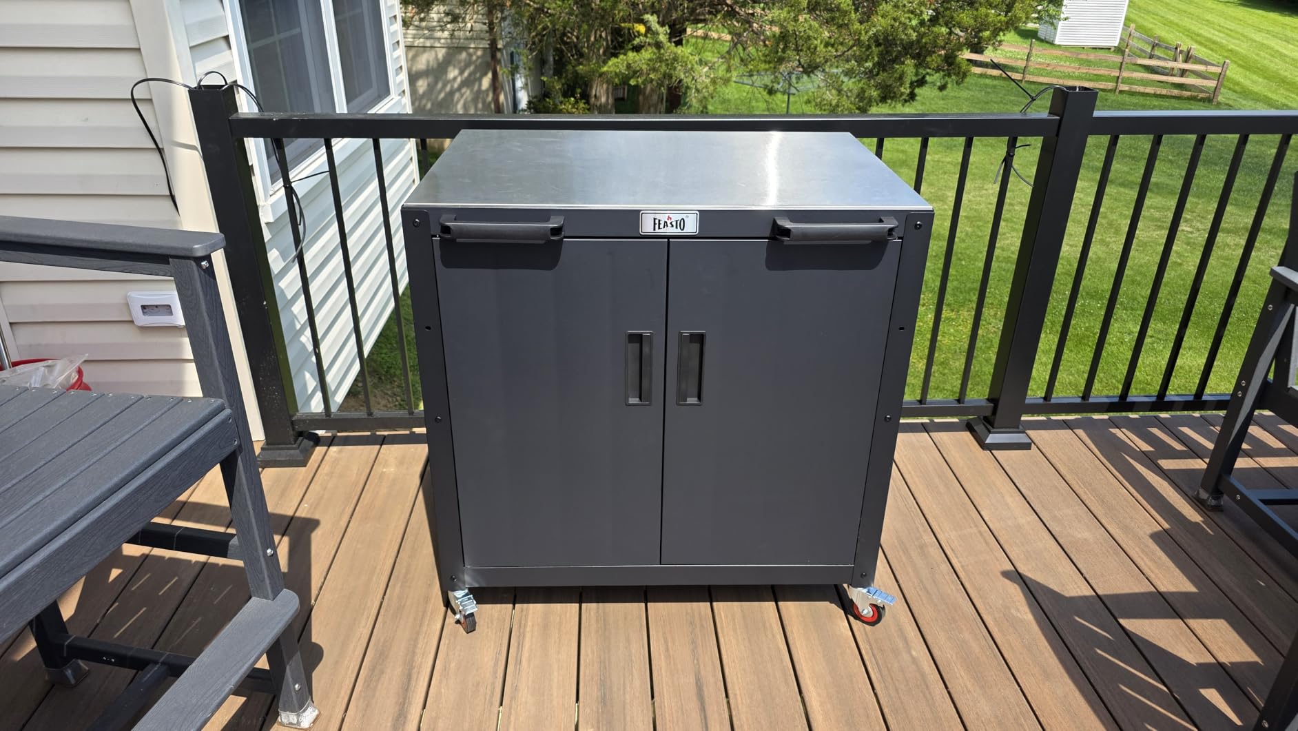 Feasto Modular Outdoor Kitchen Island with Storage and Stainless Steel Top - Stainless Steel Top for BBQ Food Prep, Storage Cabinet for Supplies, Modular Design for Outdoor Kitchen customer photo 1