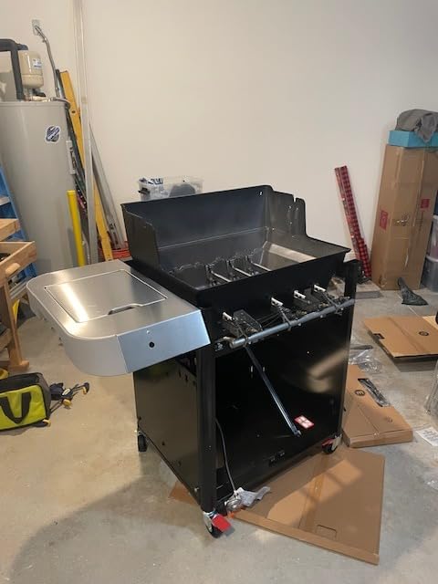 Weber Genesis E-335 Gas Grill for Outdoor Cooking, Propane Grill, Black | 3 PureBlu Burners, XL Sear Zone, Side Burner, Porcelain-Enameled Cast-Iron Grates, Storage Locker, BBQ Grill, Outdoor Grill customer photo 1