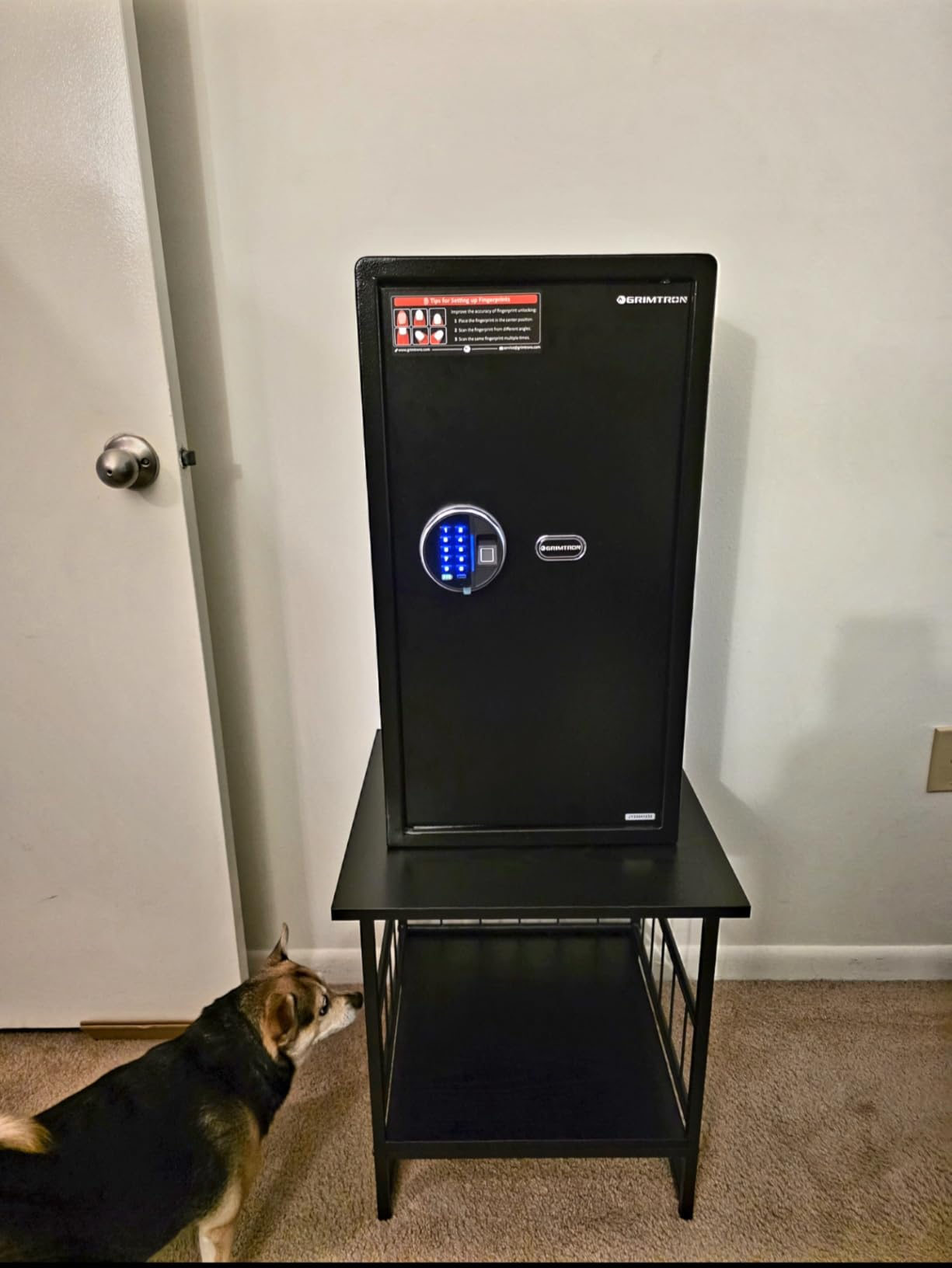 Grimtron 32LB Biometric 4 Pistols Safe with Fingerprint Lock, 3-8 Digit PIN customer photo 2