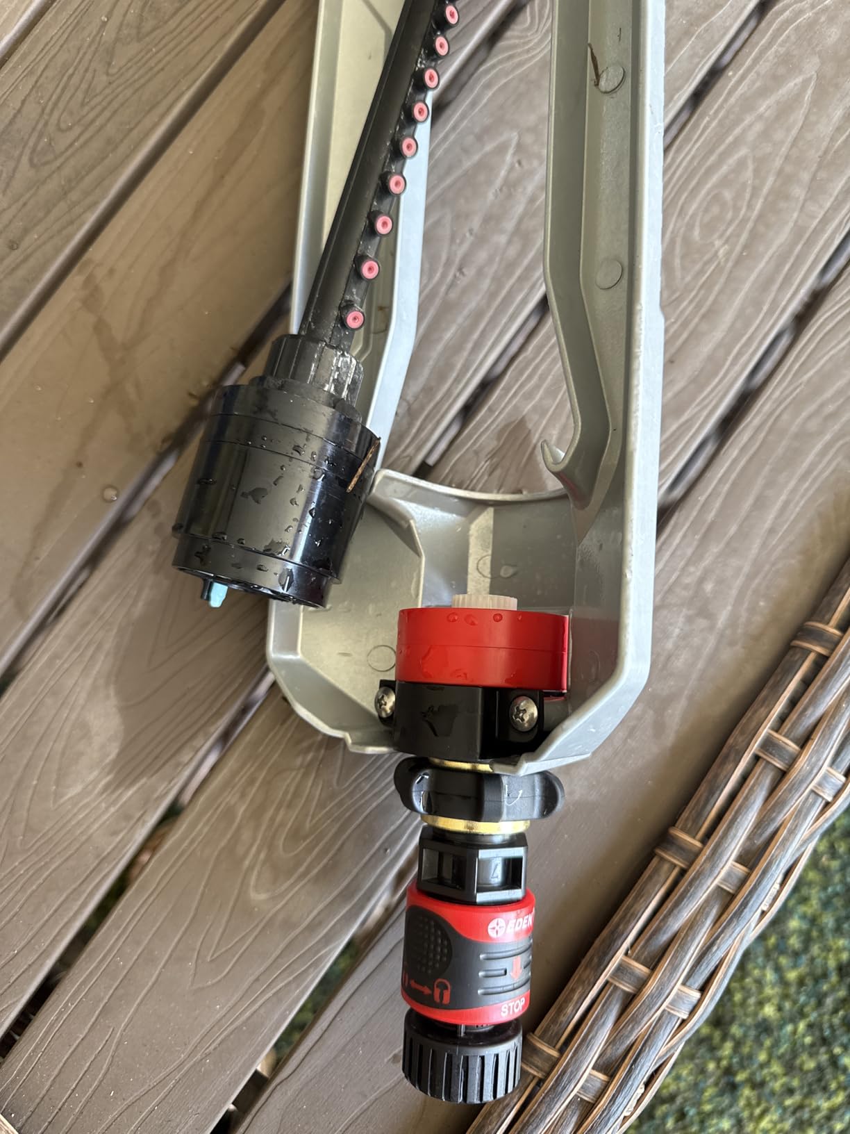 Eden 94110 Heavy-Duty Metal Oscillating Sprinkler | Covers Up to 3,315 sq. ft., 18 Precision Nozzles, Adjustable Range, Turbo Drive Motor, Quick Connect Bundle customer photo 2